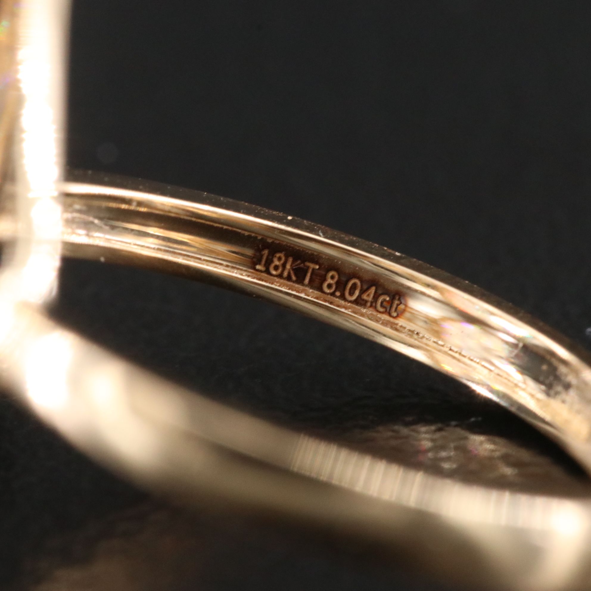 18K 8.04 CT Lab Grown Diamond Solitaire Ring with IGI Report