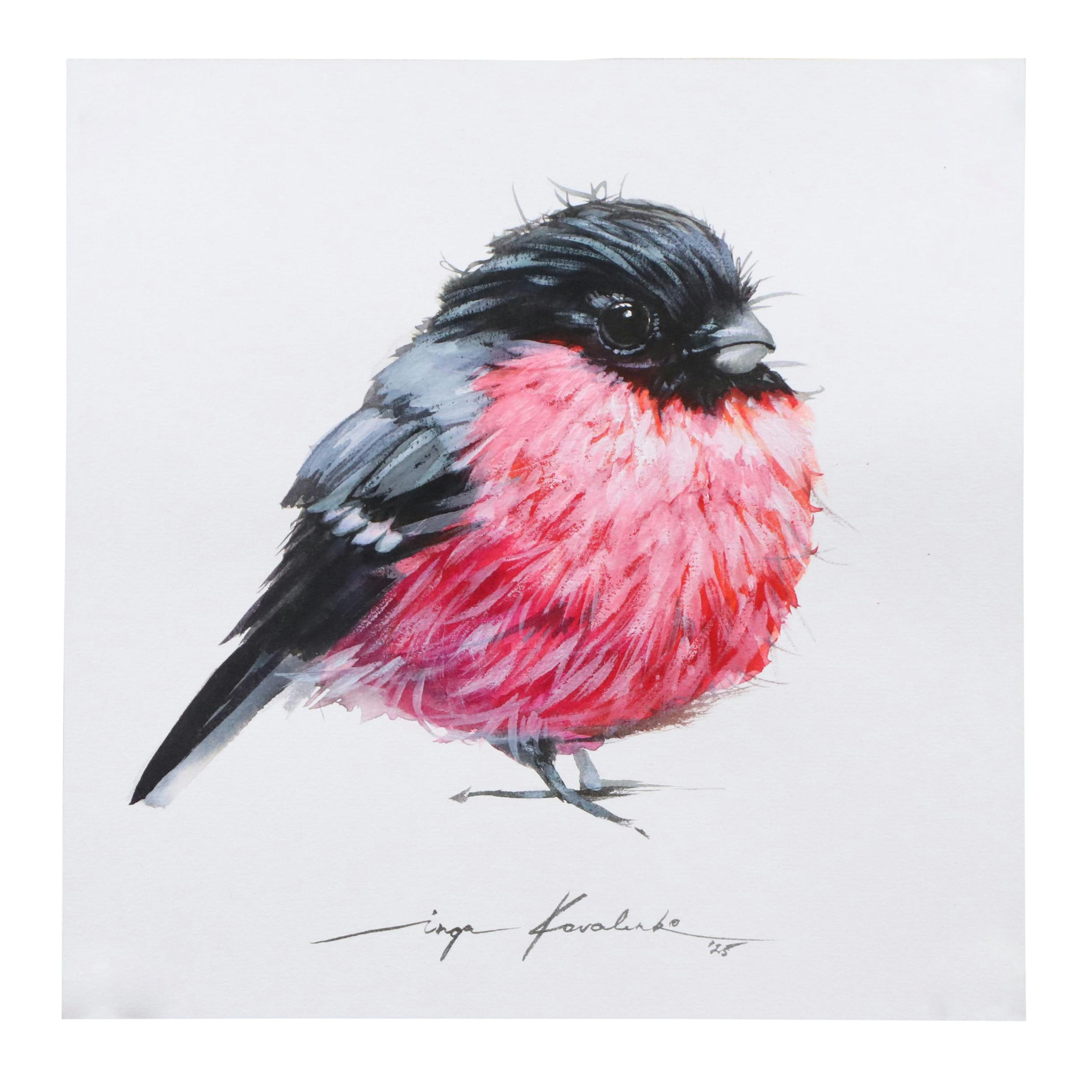 Inga Kovalenko Watercolor Painting of Bird, 2025