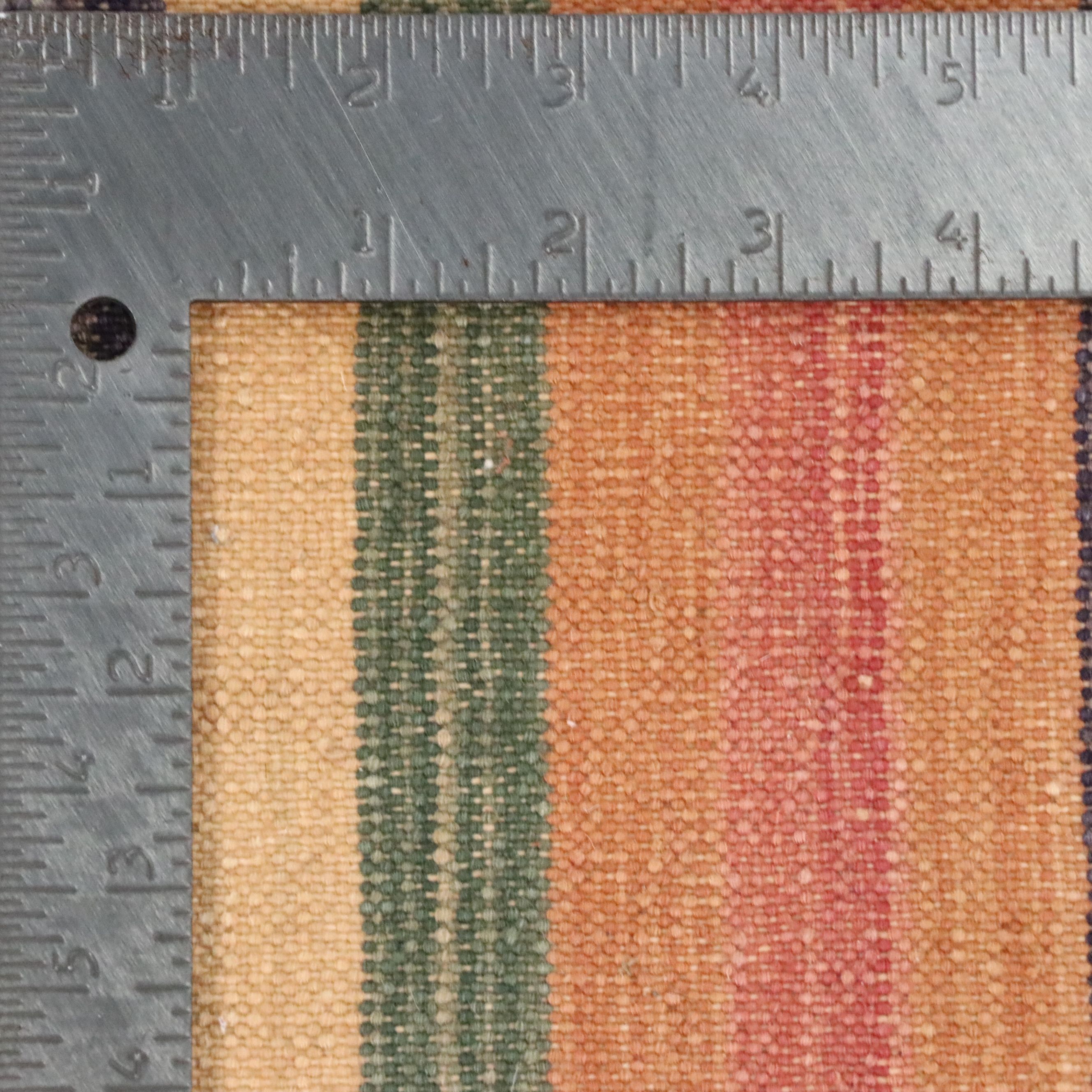 5'11 x 9'1 Handwoven Indian Dhurrie Area Rug