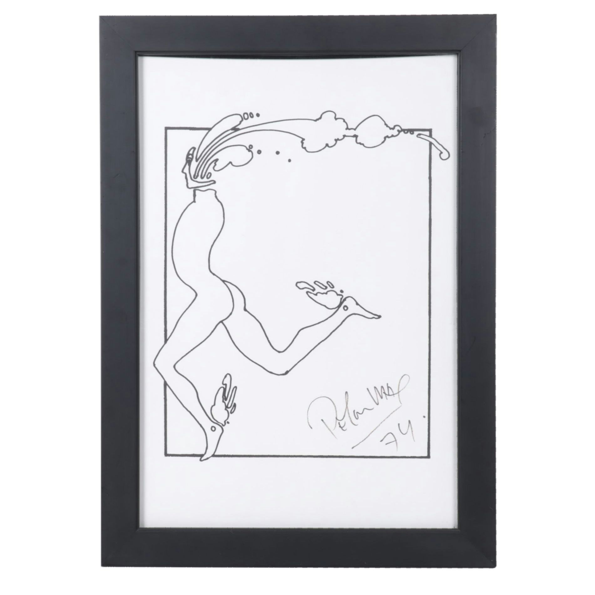 Peter Max Figure Serigraph "Runner", 1974