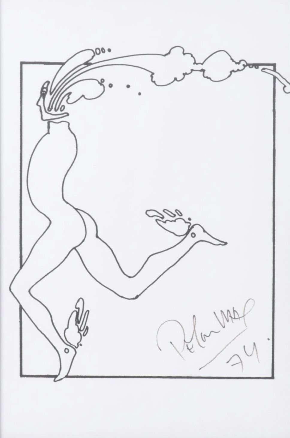 Peter Max Figure Serigraph "Runner", 1974