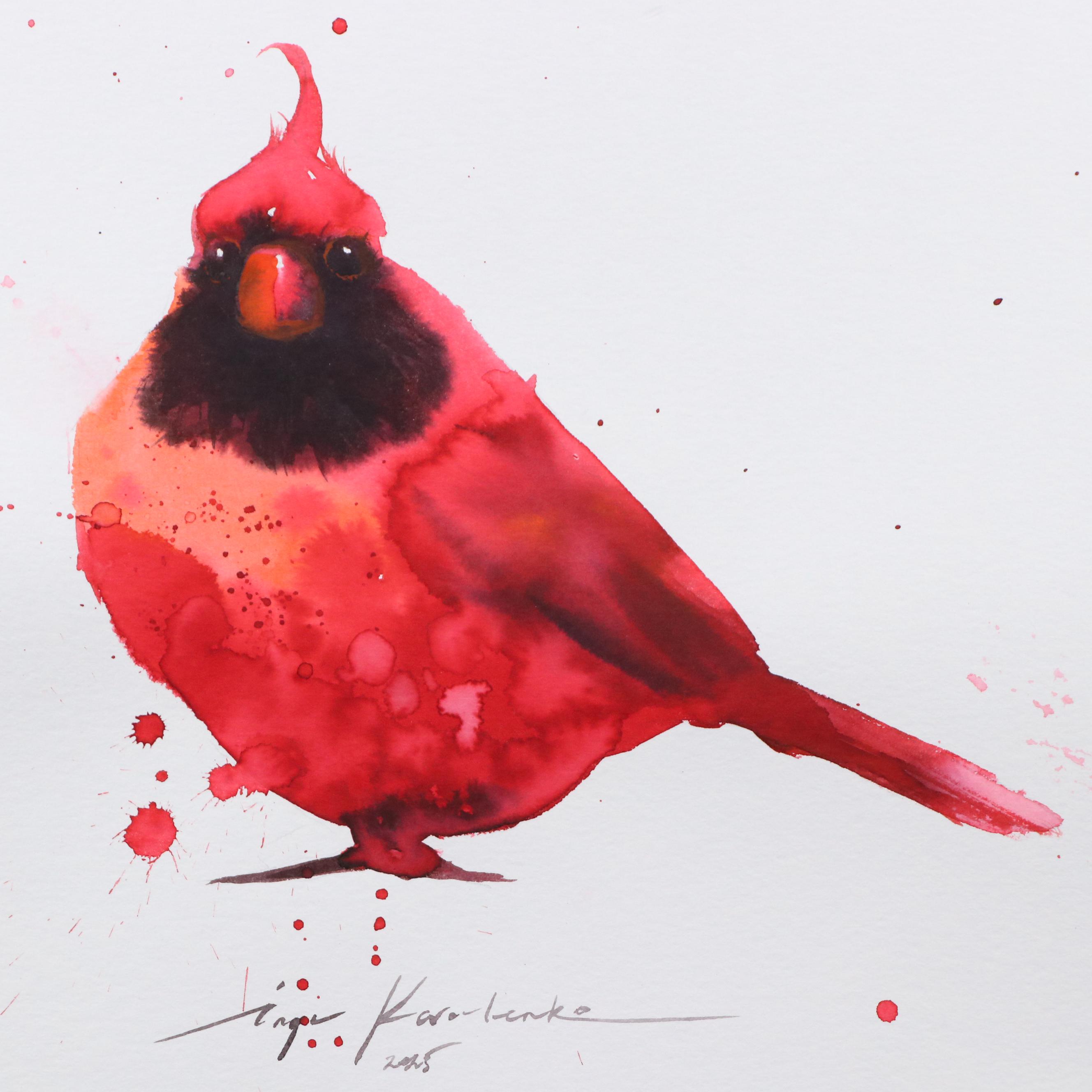 Inga Kovalenko Watercolor Painting of Bird, 2025
