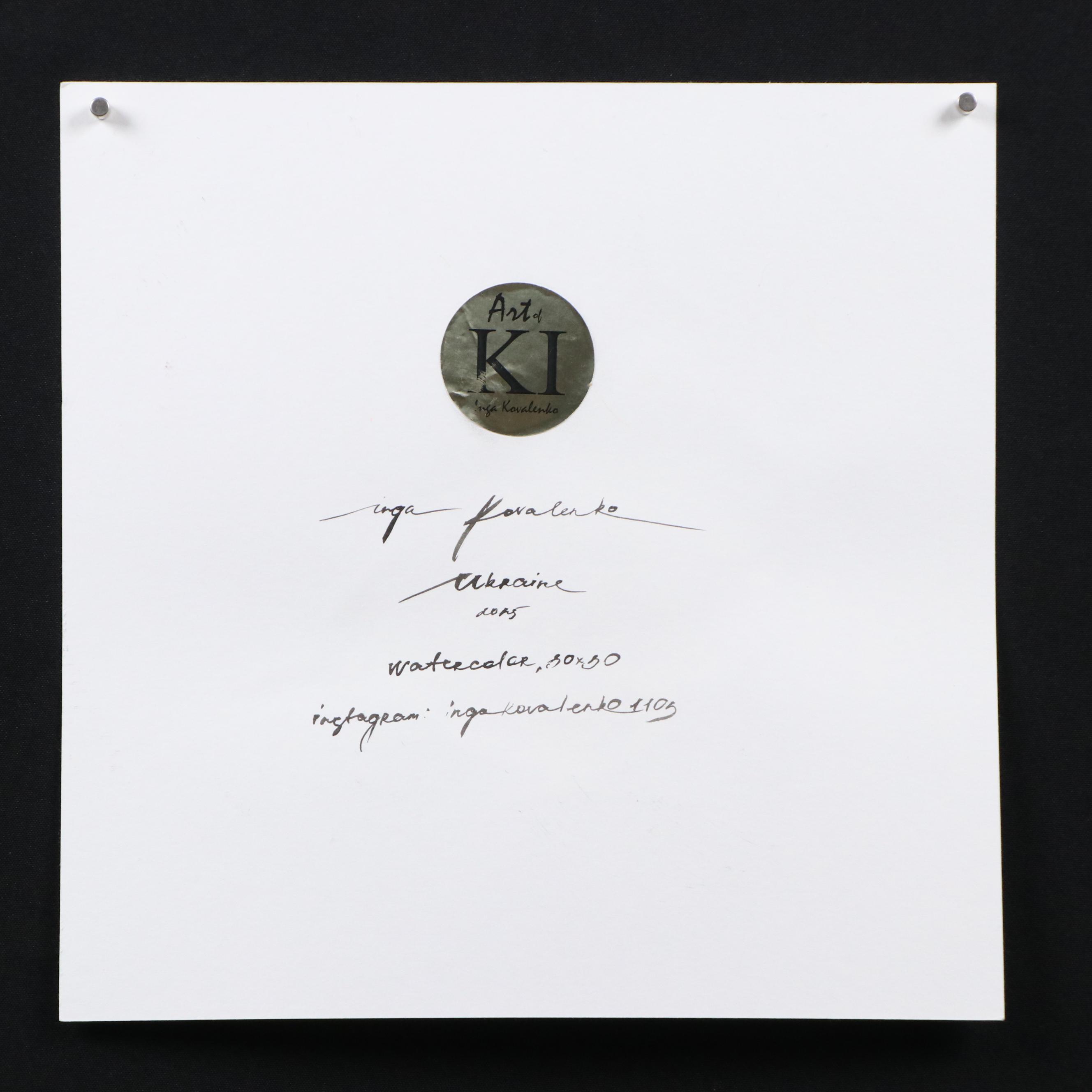 Inga Kovalenko Watercolor Painting of Bird, 2025