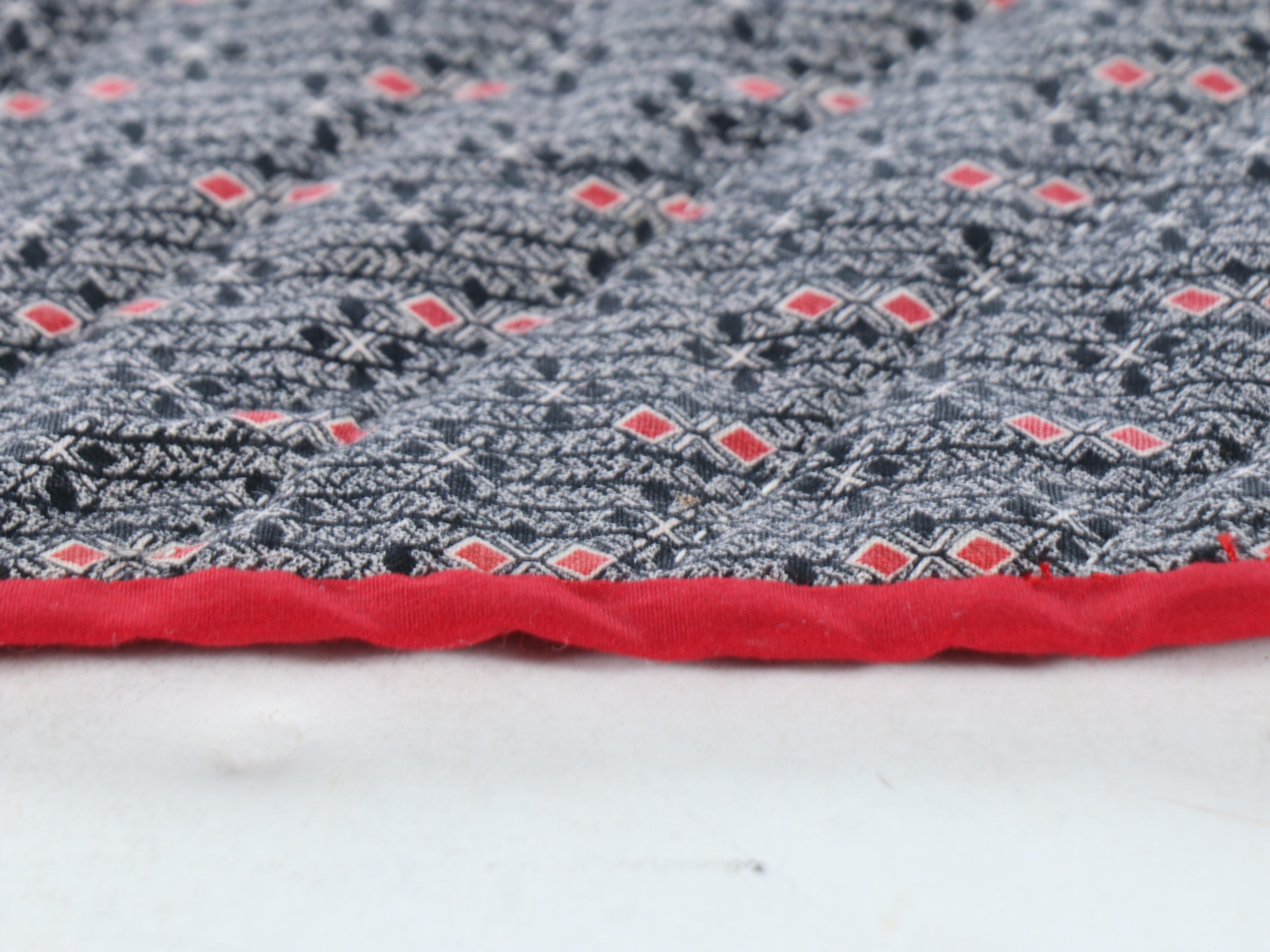 "Hourglass and Nine-Patch" Handcrafted Quilt