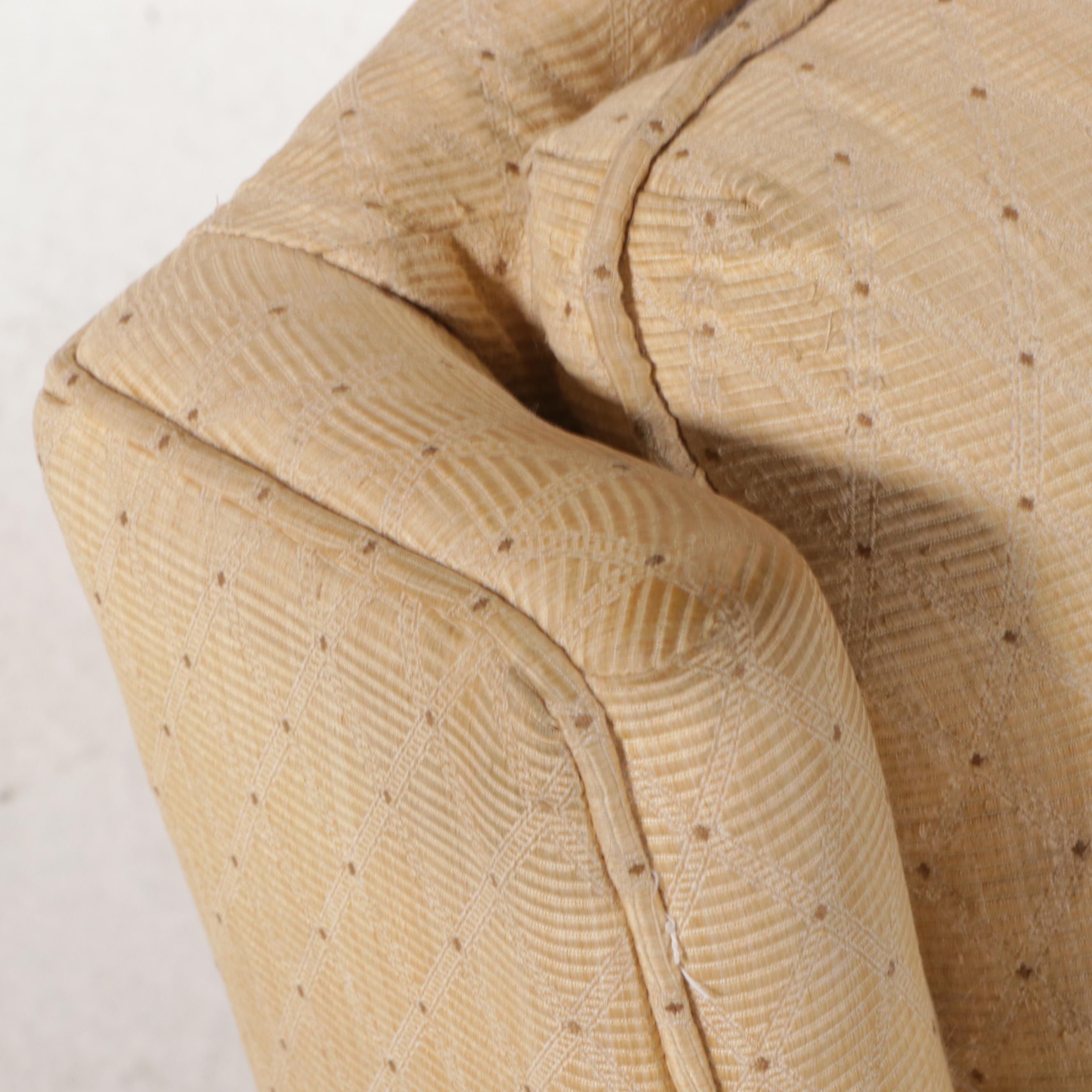 Button Tufted Armchair and Ottoman