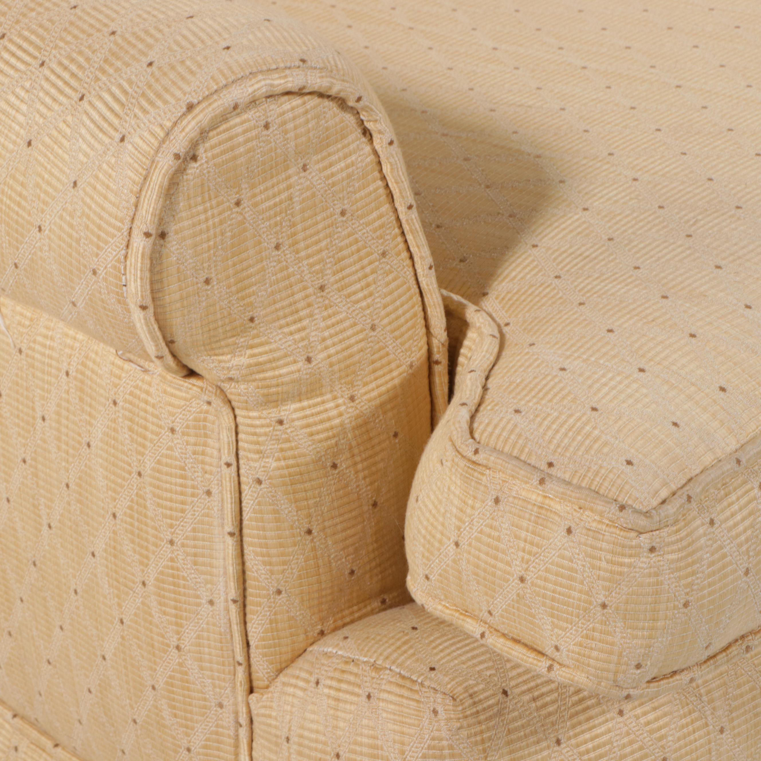 Button Tufted Armchair and Ottoman