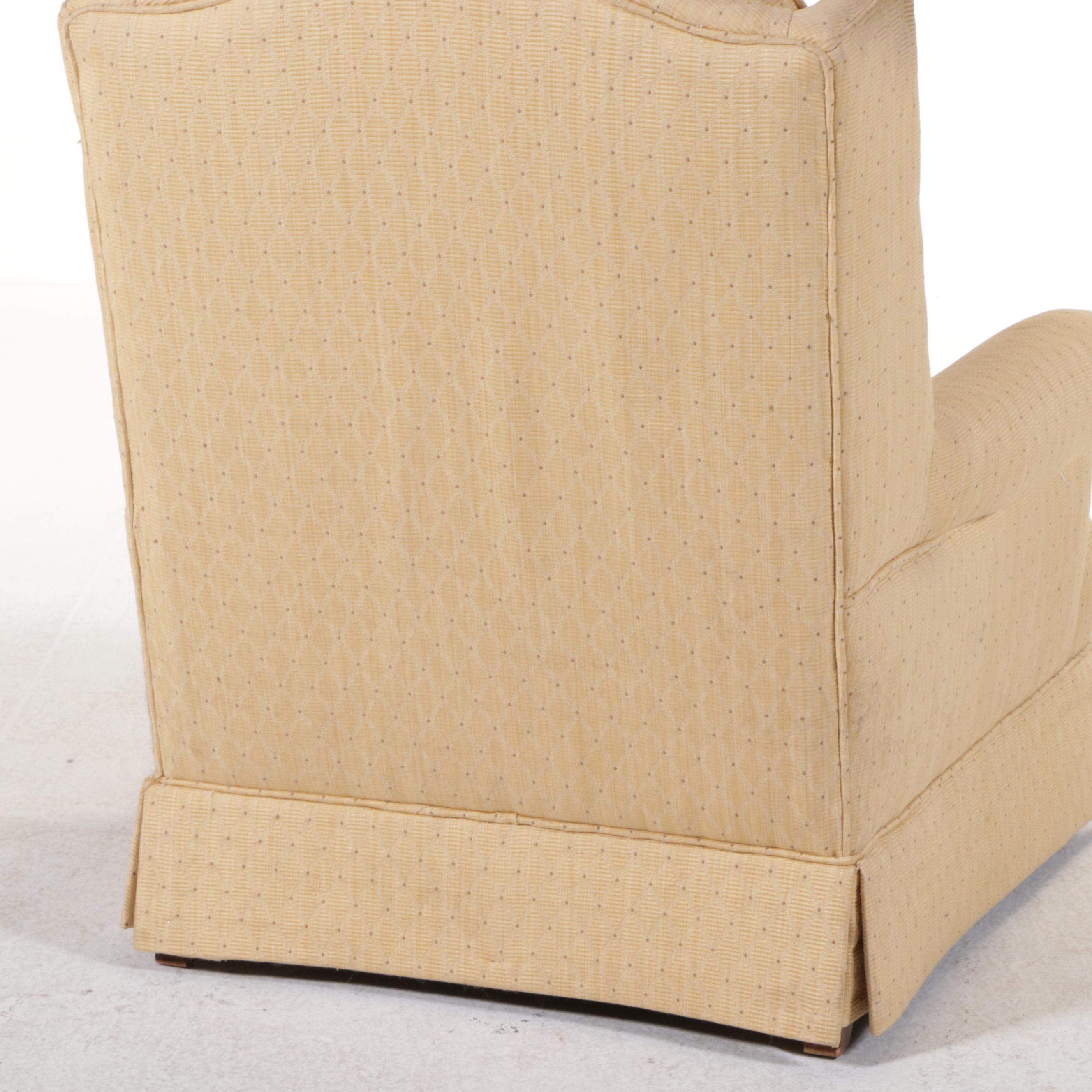 Button Tufted Armchair and Ottoman