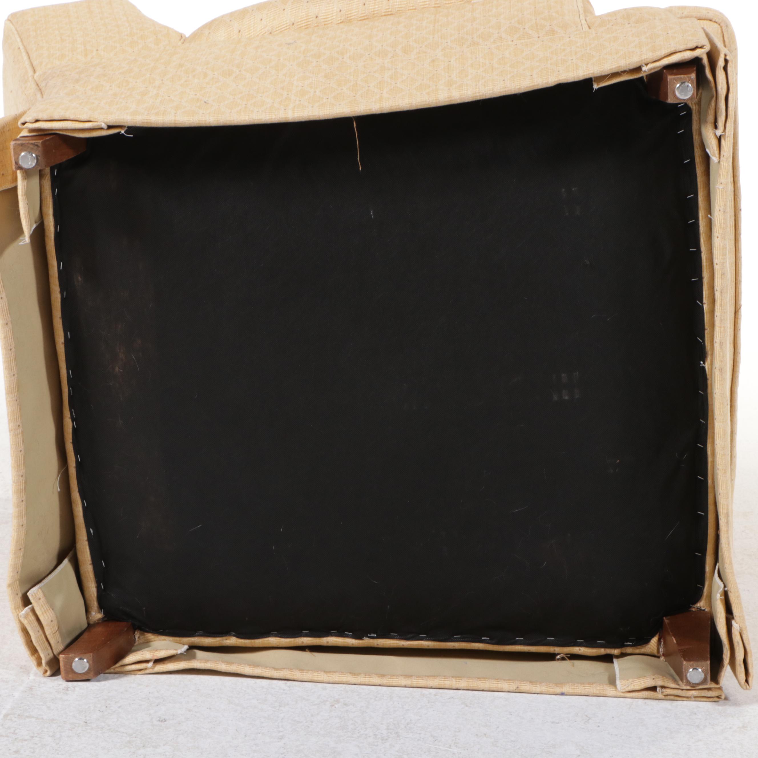 Button Tufted Armchair and Ottoman