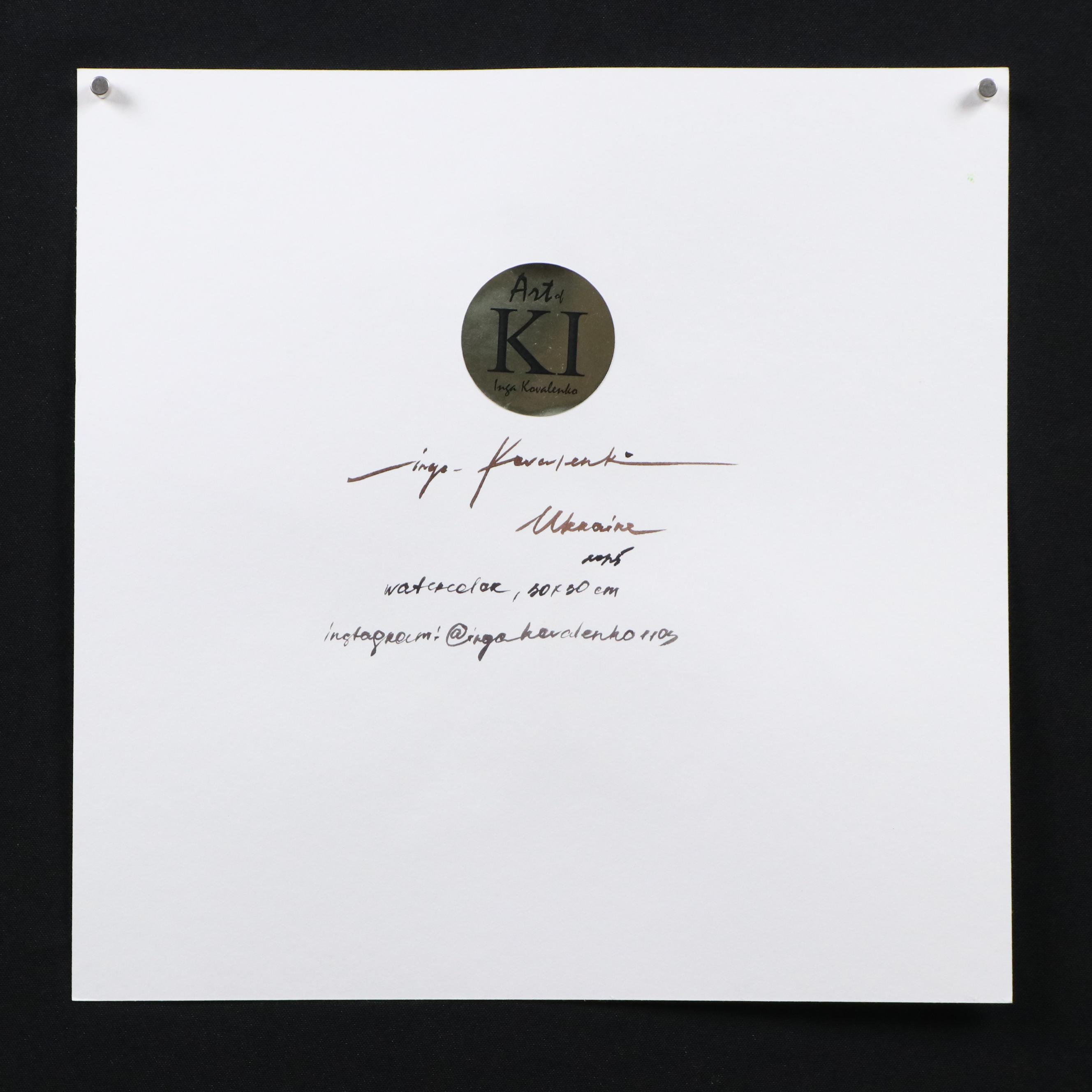 Inga Kovalenko Watercolor Painting of Bird, 2025