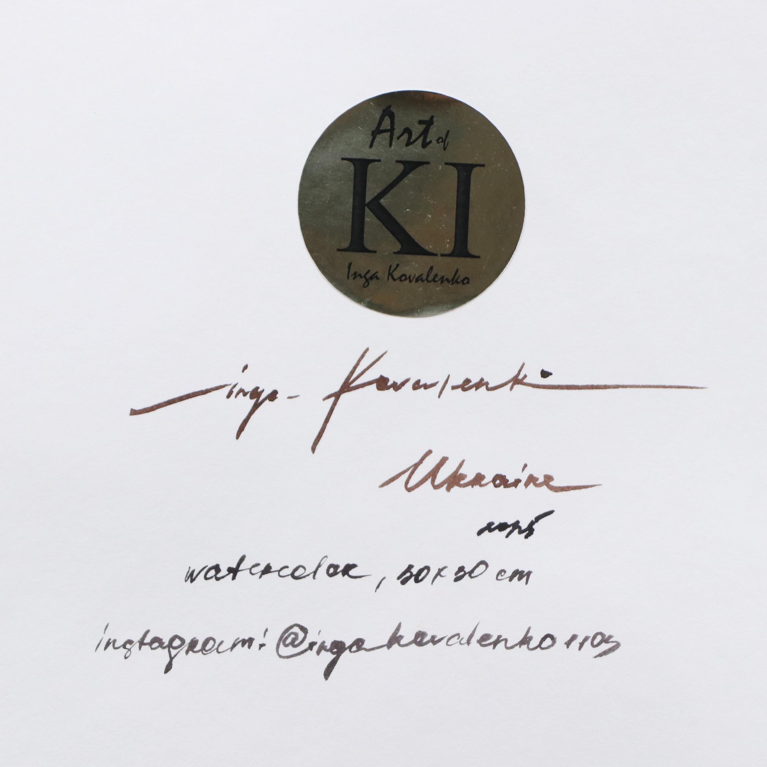 Inga Kovalenko Watercolor Painting of Bird, 2025