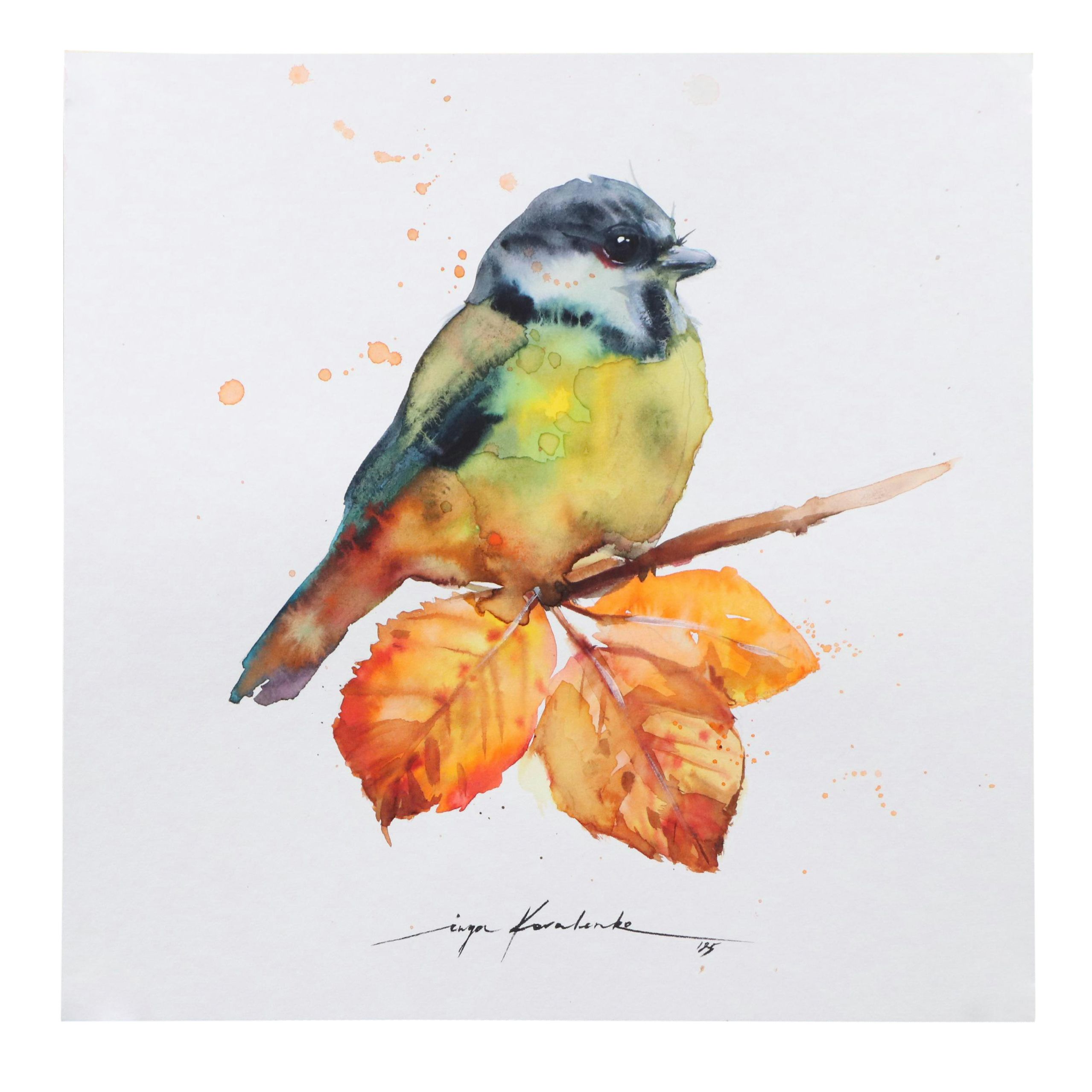 Inga Kovalenko Watercolor Painting of Bird, 2025
