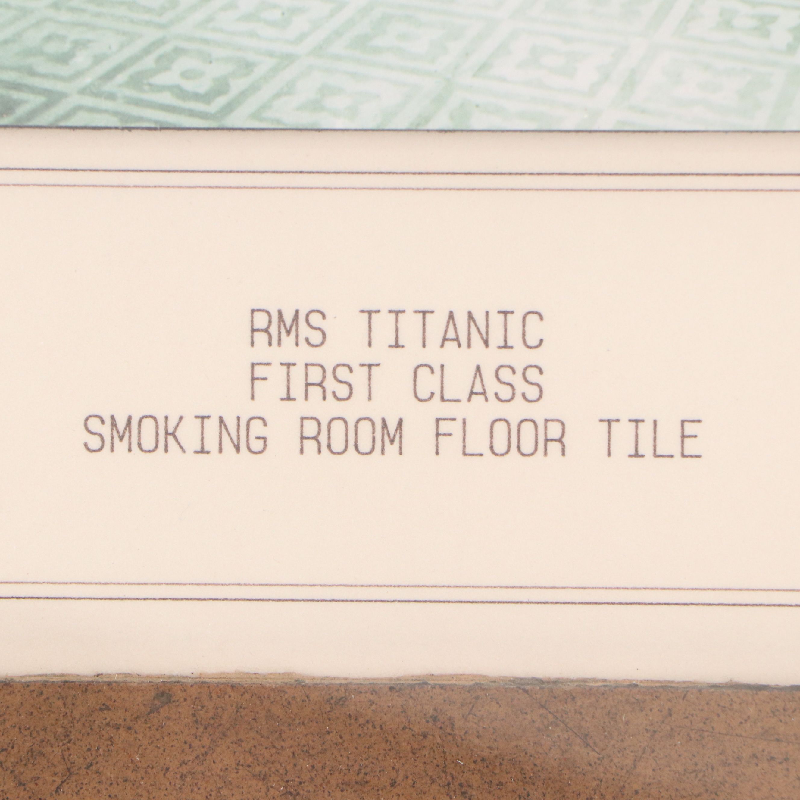 RMS Titanic First Class Smoking Room Floor Tile