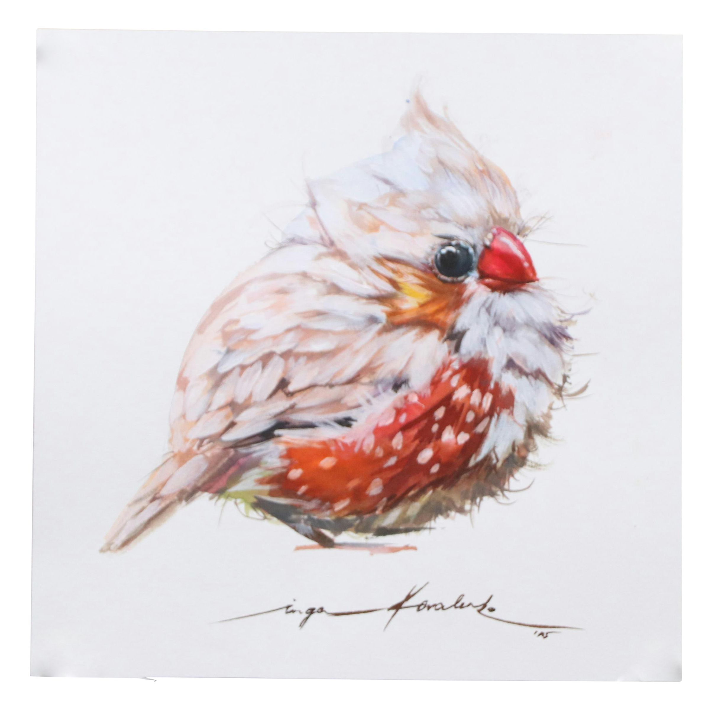 Inga Kovalenko Watercolor Painting of Bird, 2025