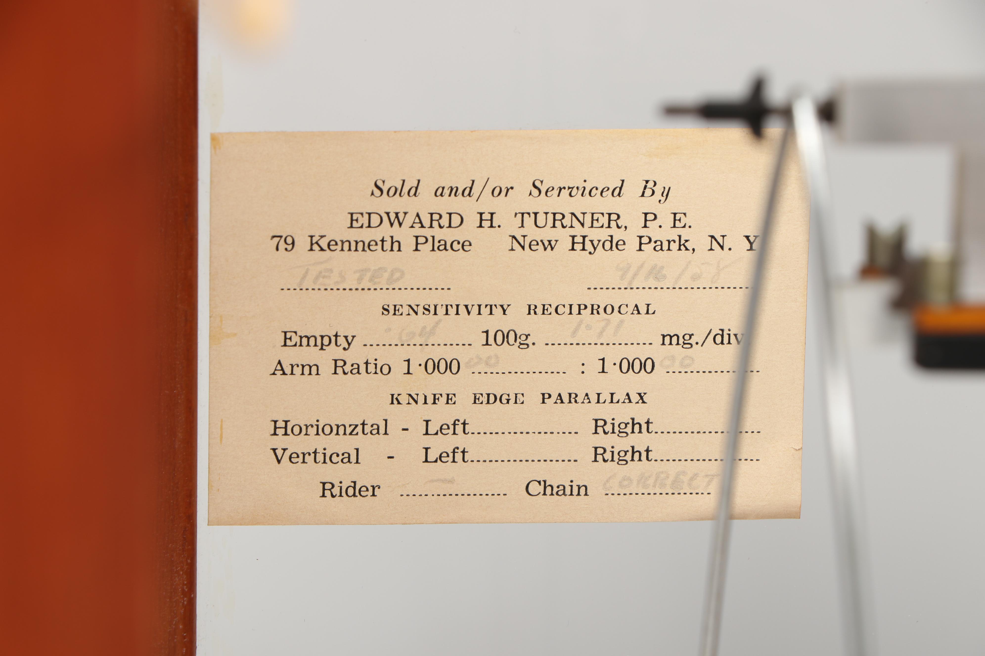 Christian Becker Analytic Scale with Weights, Early 20th Century