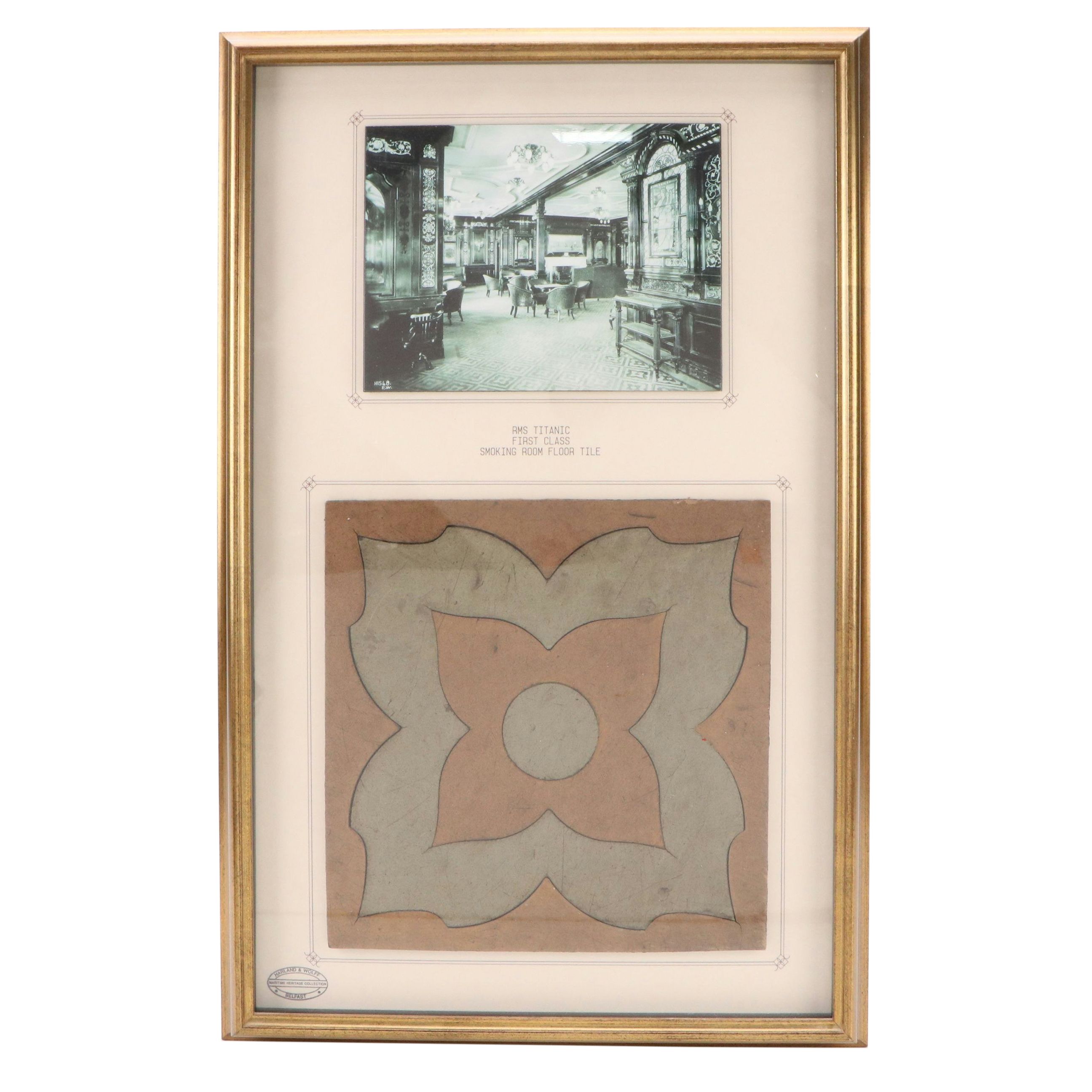 RMS Titanic First Class Smoking Room Floor Tile