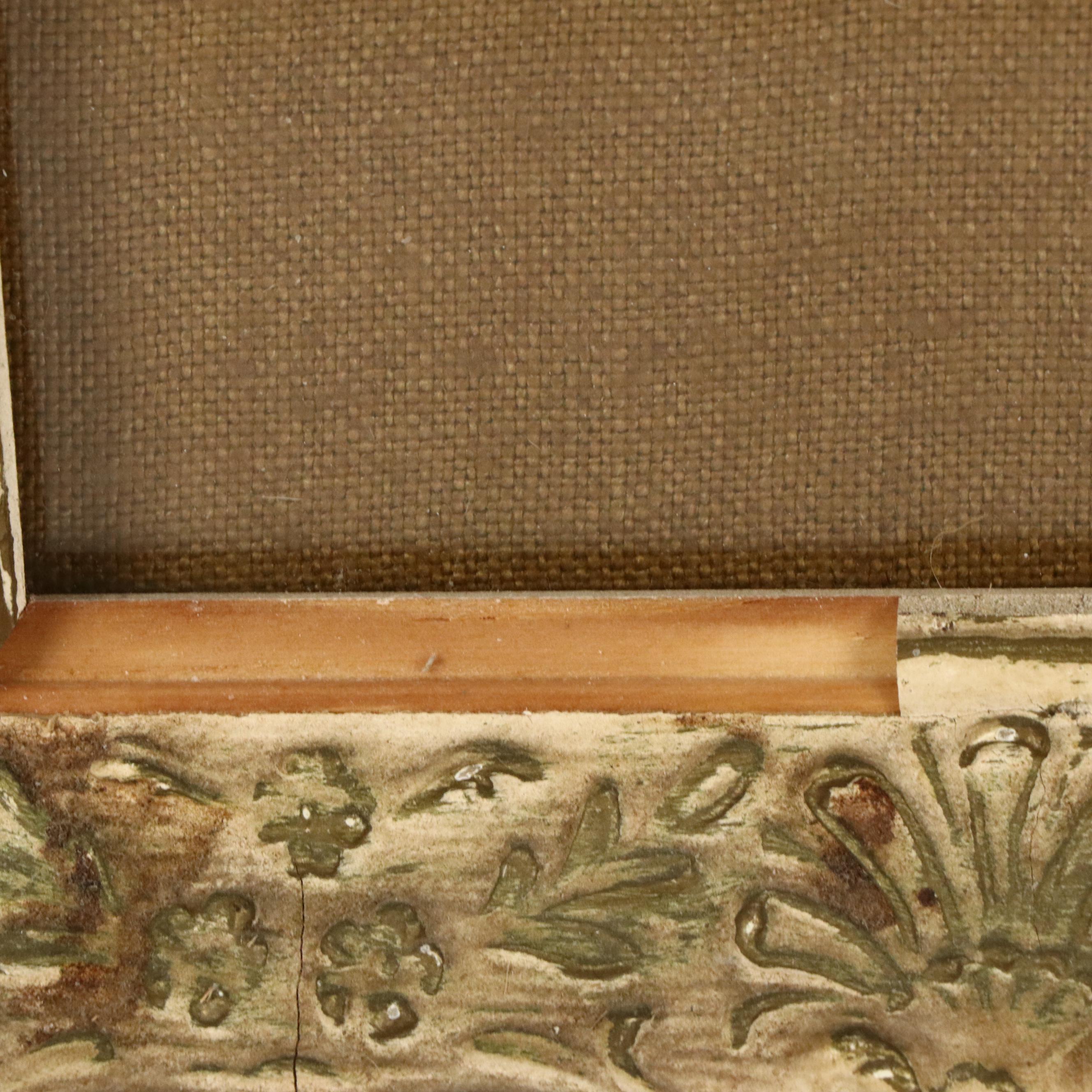 Folk Art "Chicken Tree" Crewel Embroidery