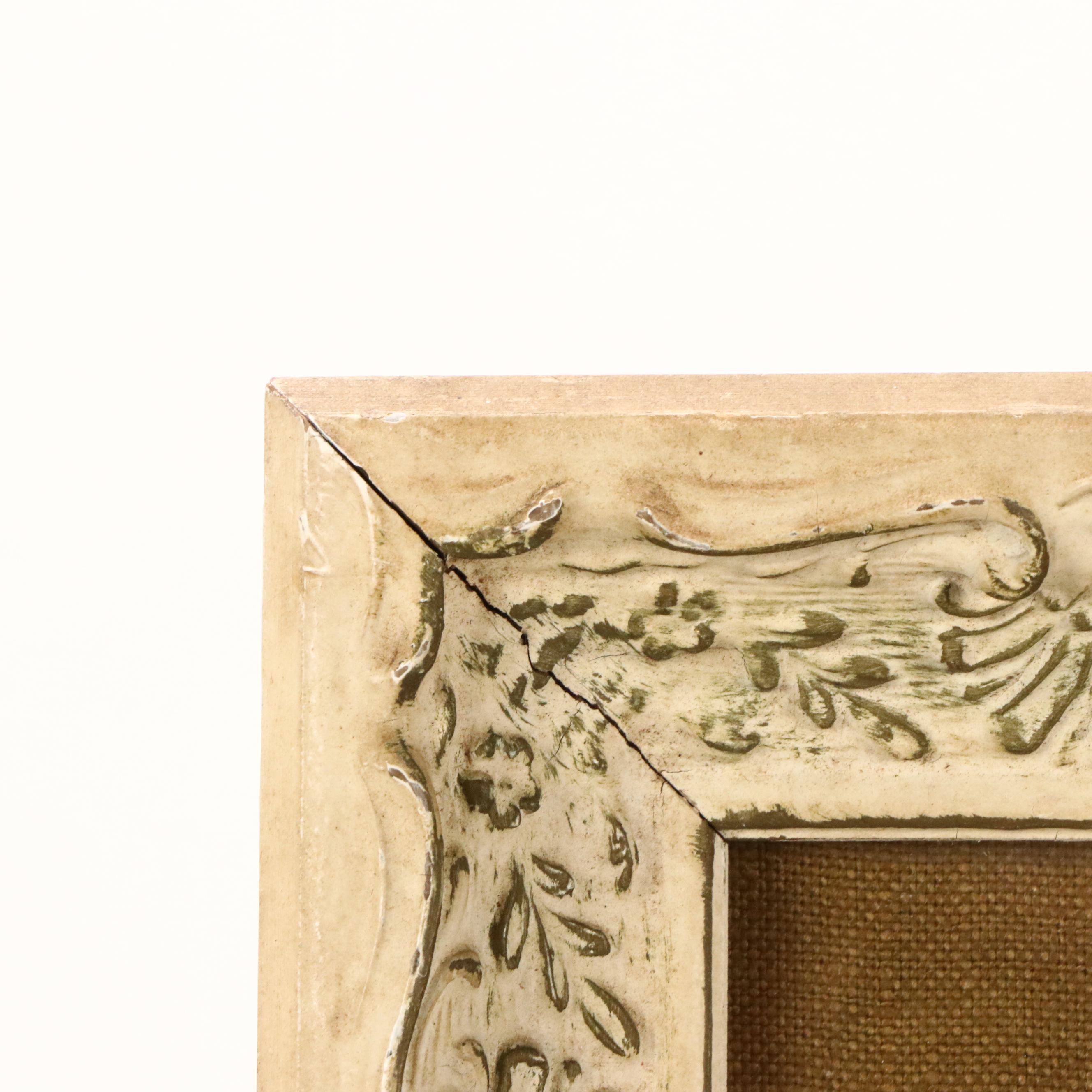 Folk Art "Chicken Tree" Crewel Embroidery