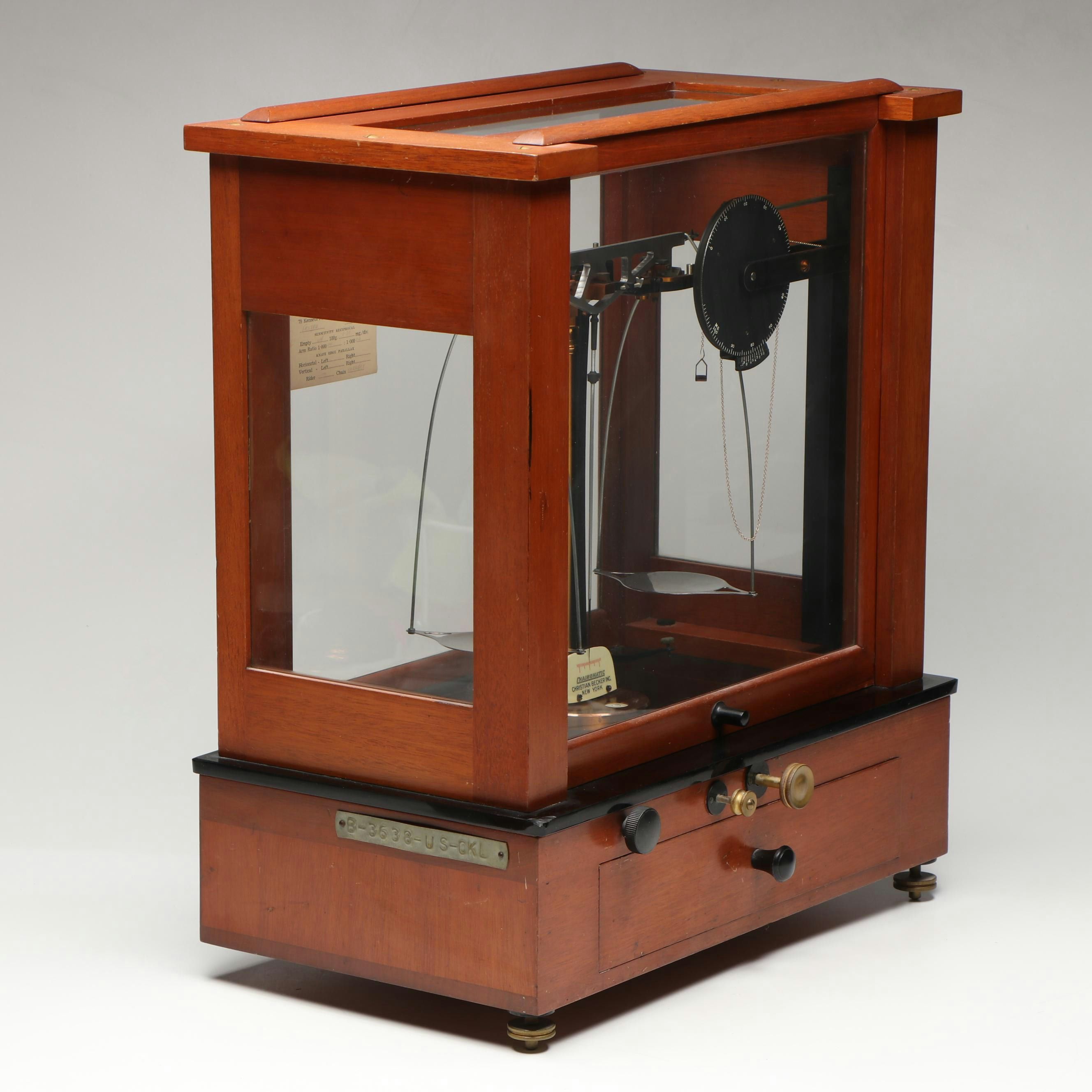 Christian Becker Analytic Scale with Weights, Early 20th Century