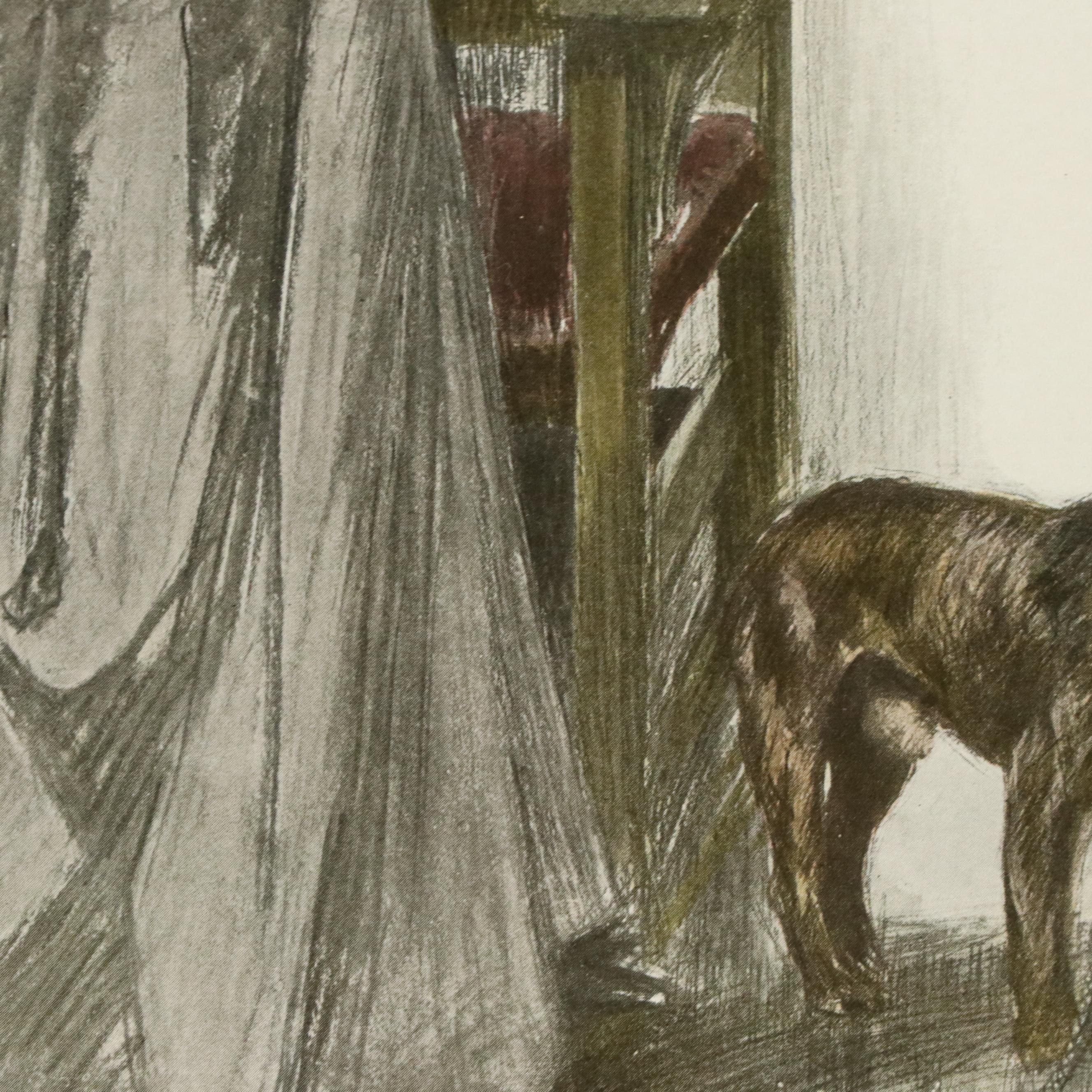 Halftone Illustrations of Women and Their Pets After Clarence F. Underwood