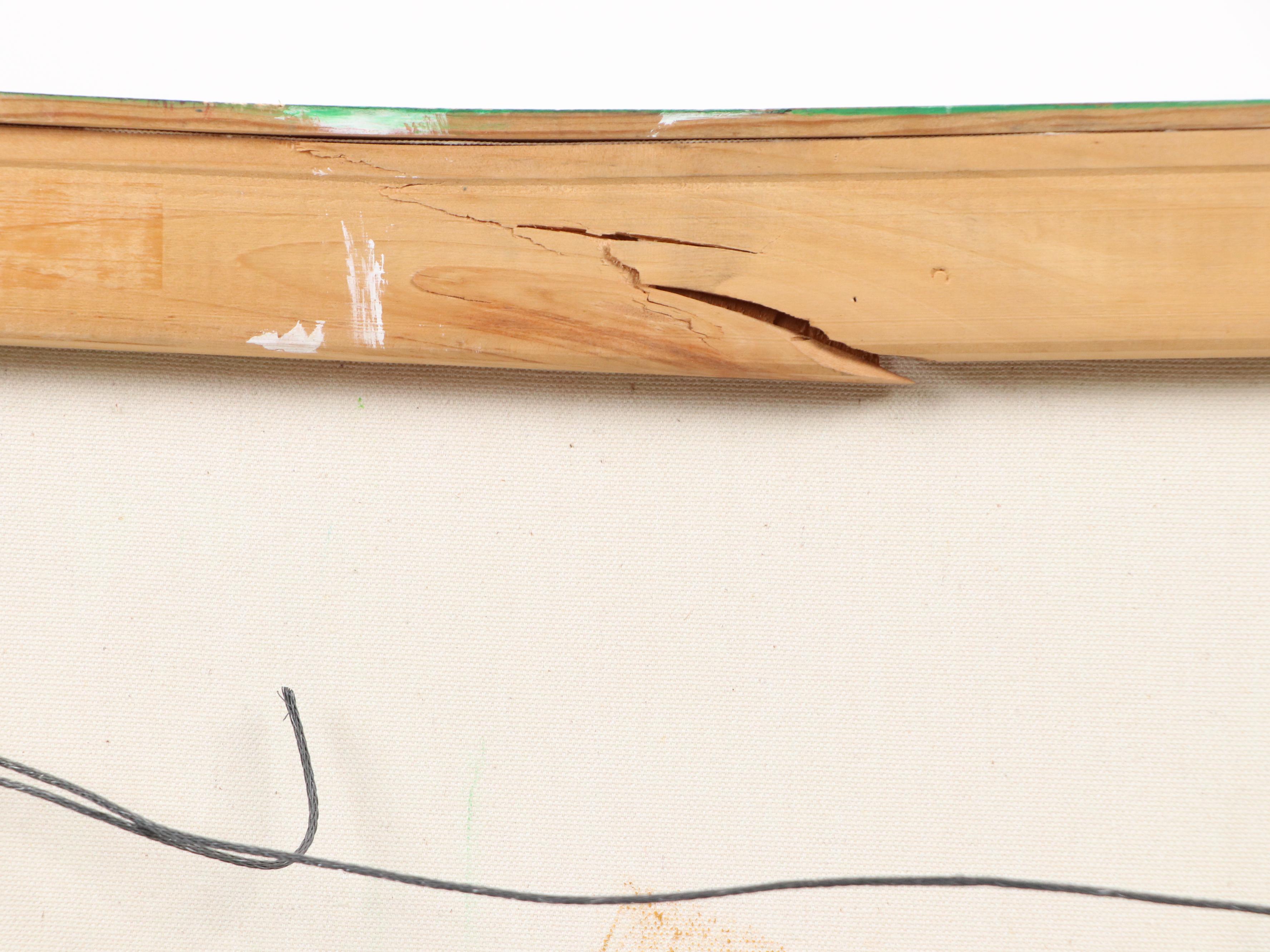 Kevin Booher Abstract Cityscape Acrylic Painting, Late 20th to Early 21st C.