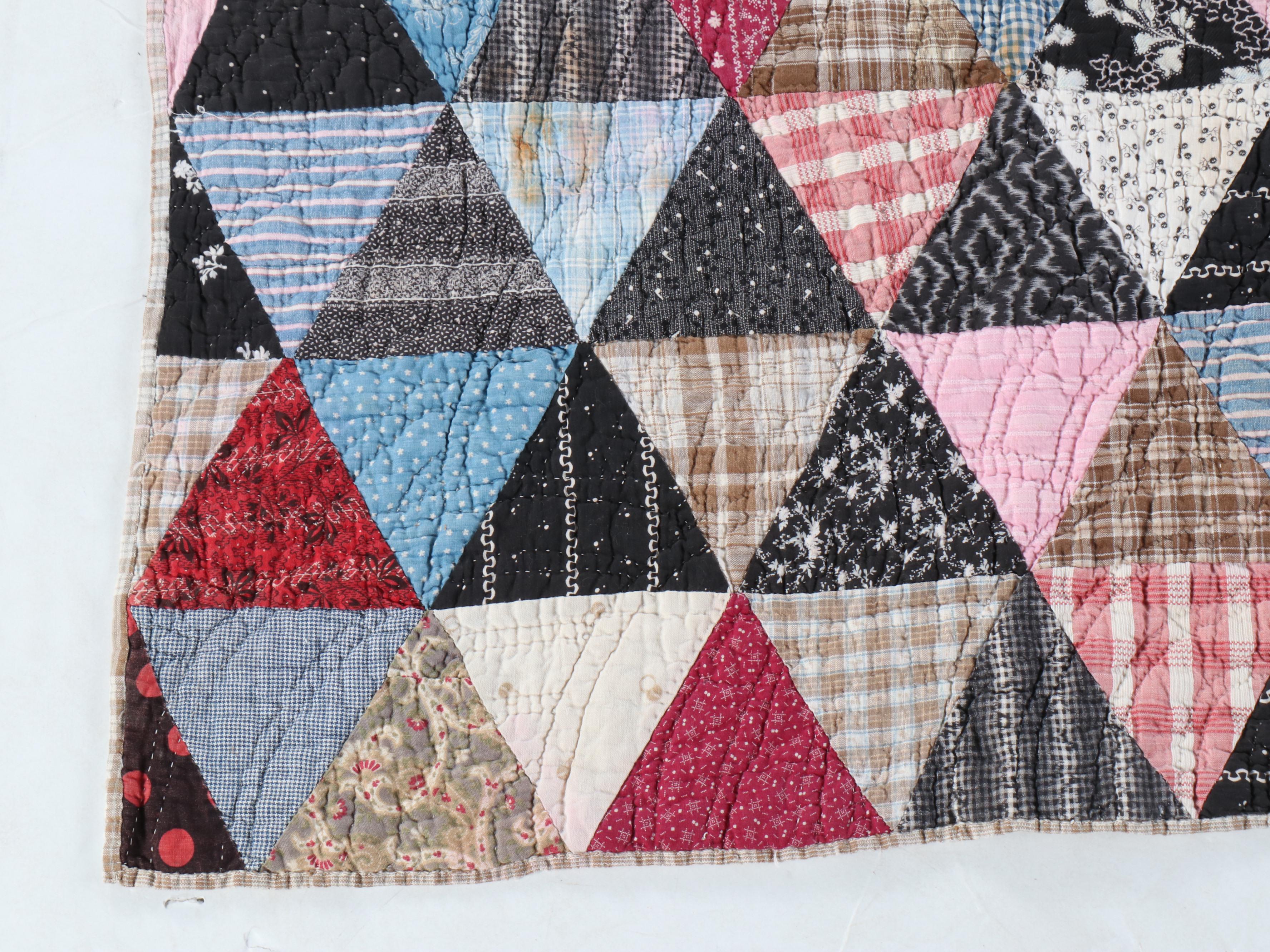 "Thousand Pyramids" Handcrafted Quilt