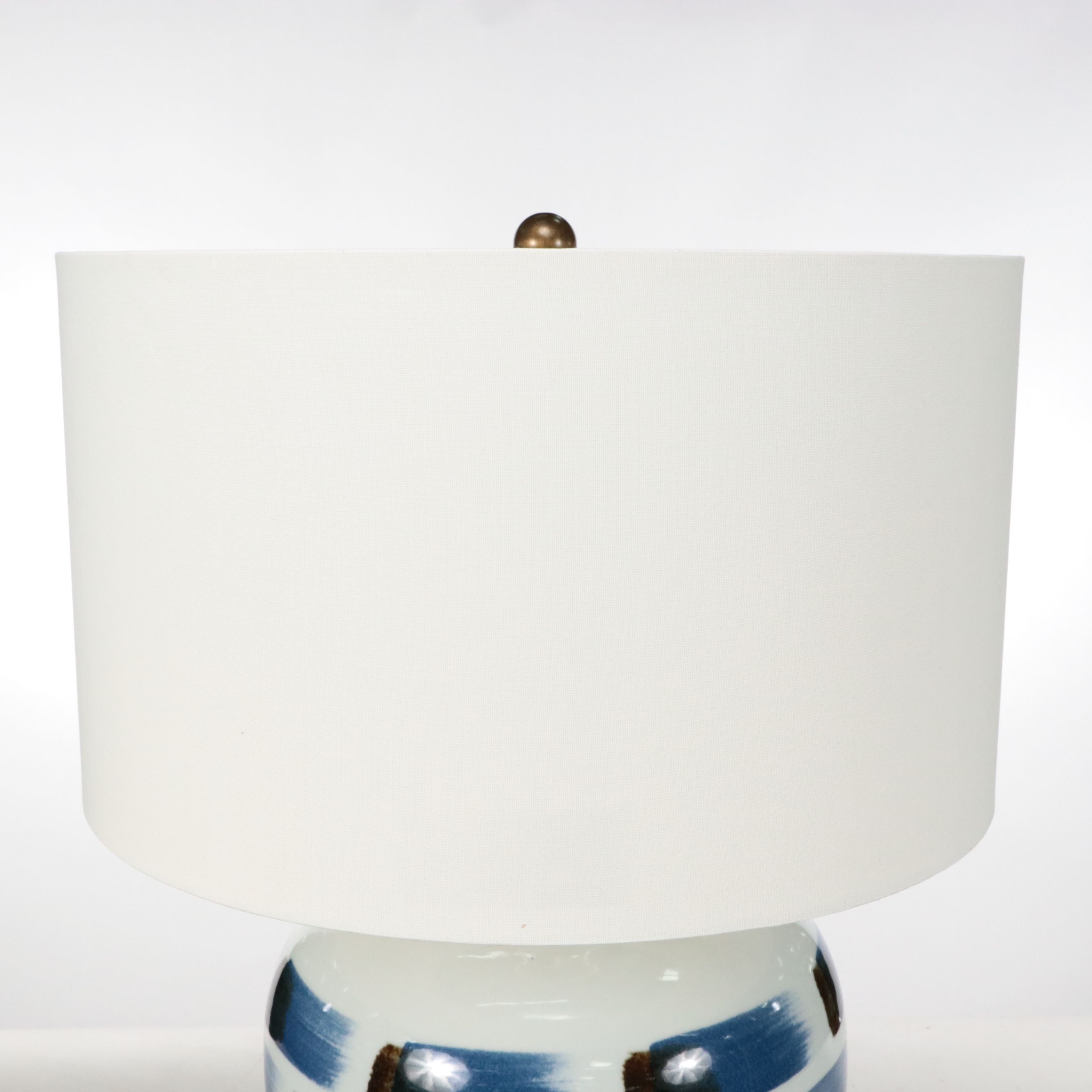 Currey & Company "Brushstroke" Ceramic Table Lamp with Fabric Shade