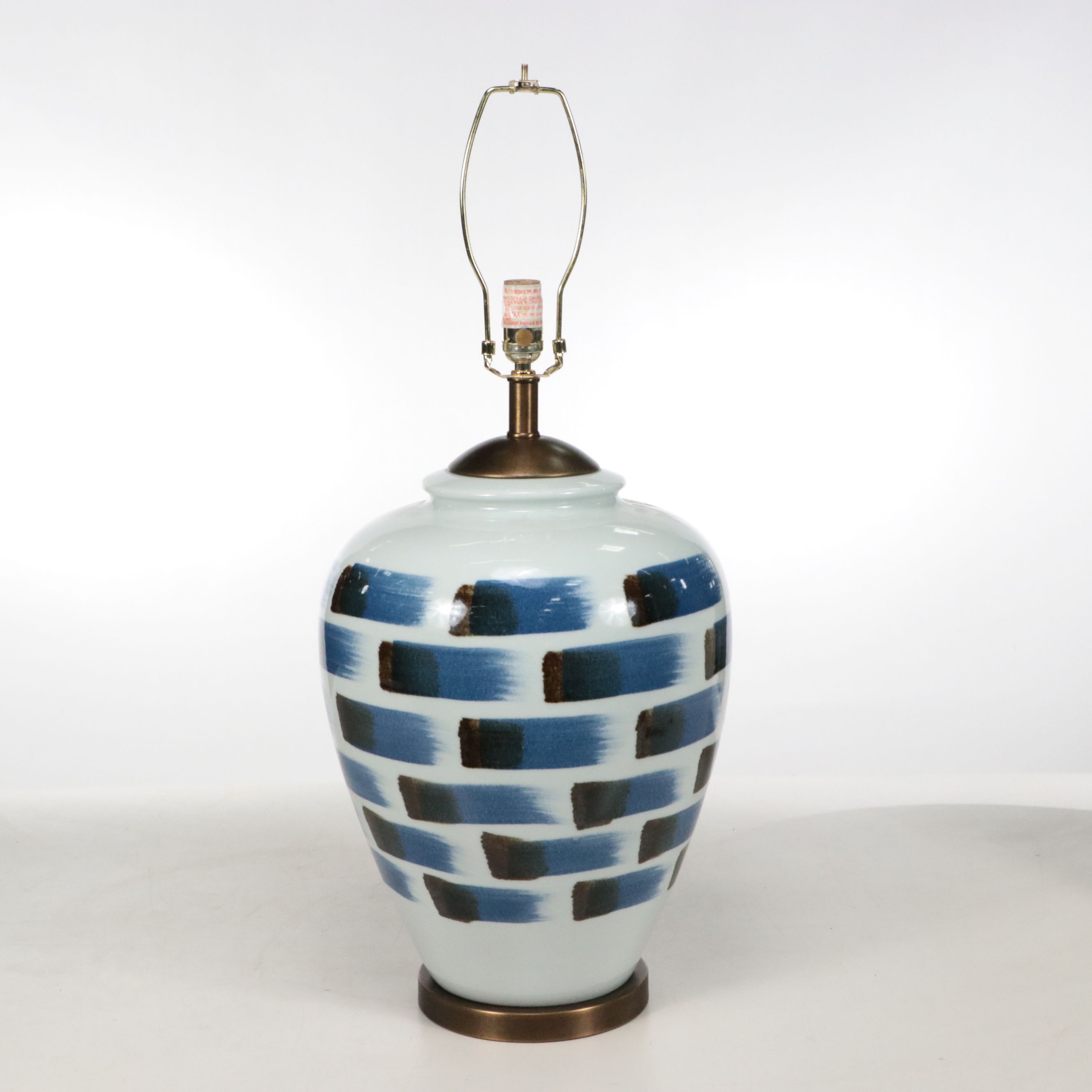 Currey & Company "Brushstroke" Ceramic Table Lamp with Fabric Shade