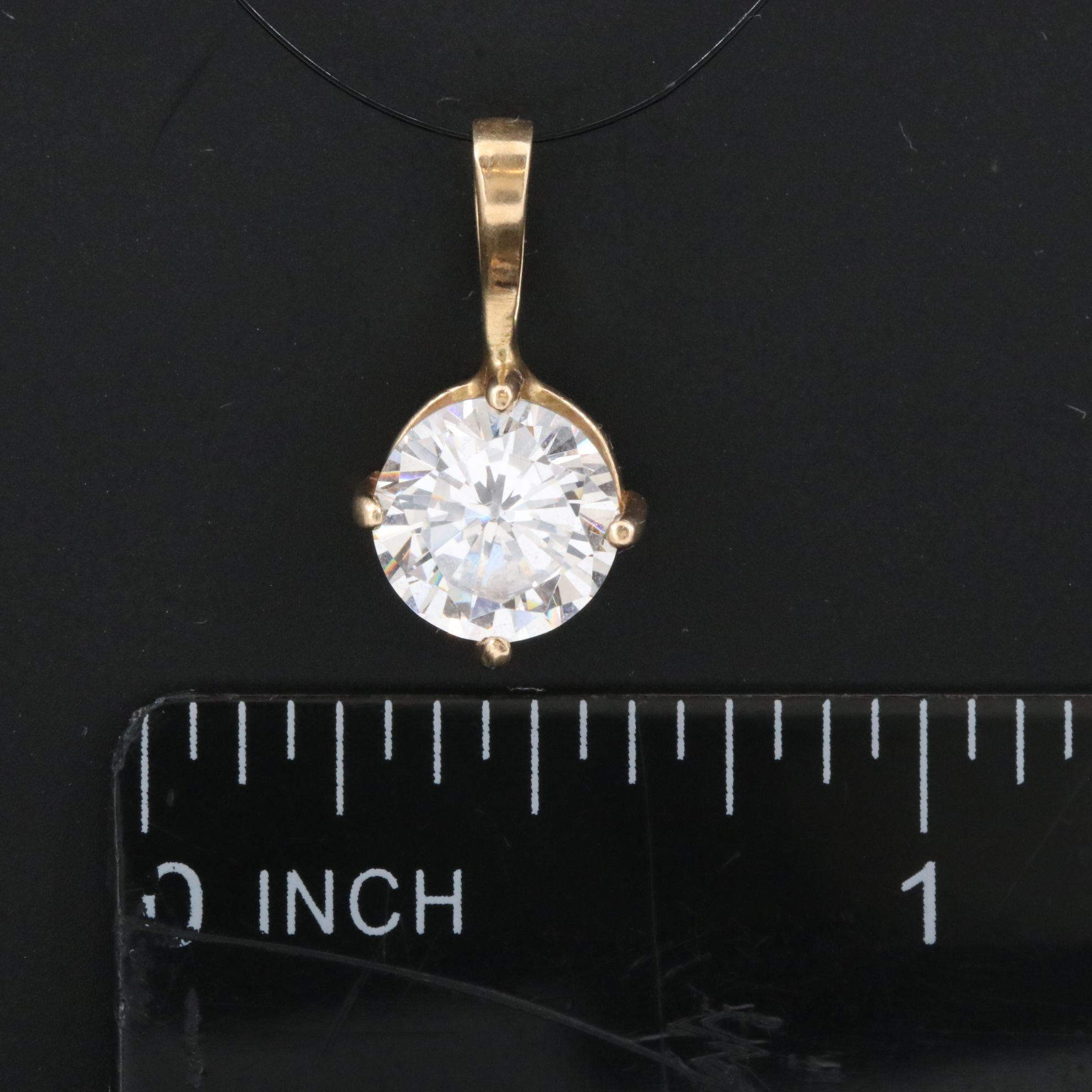 14K CZ Pendant