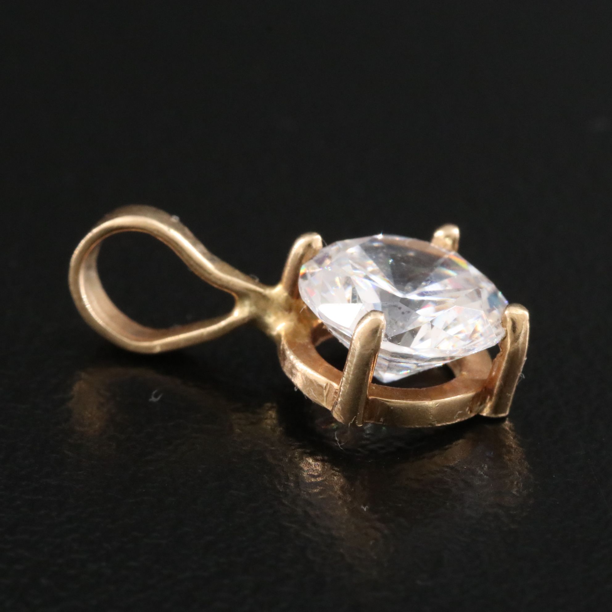 14K CZ Pendant