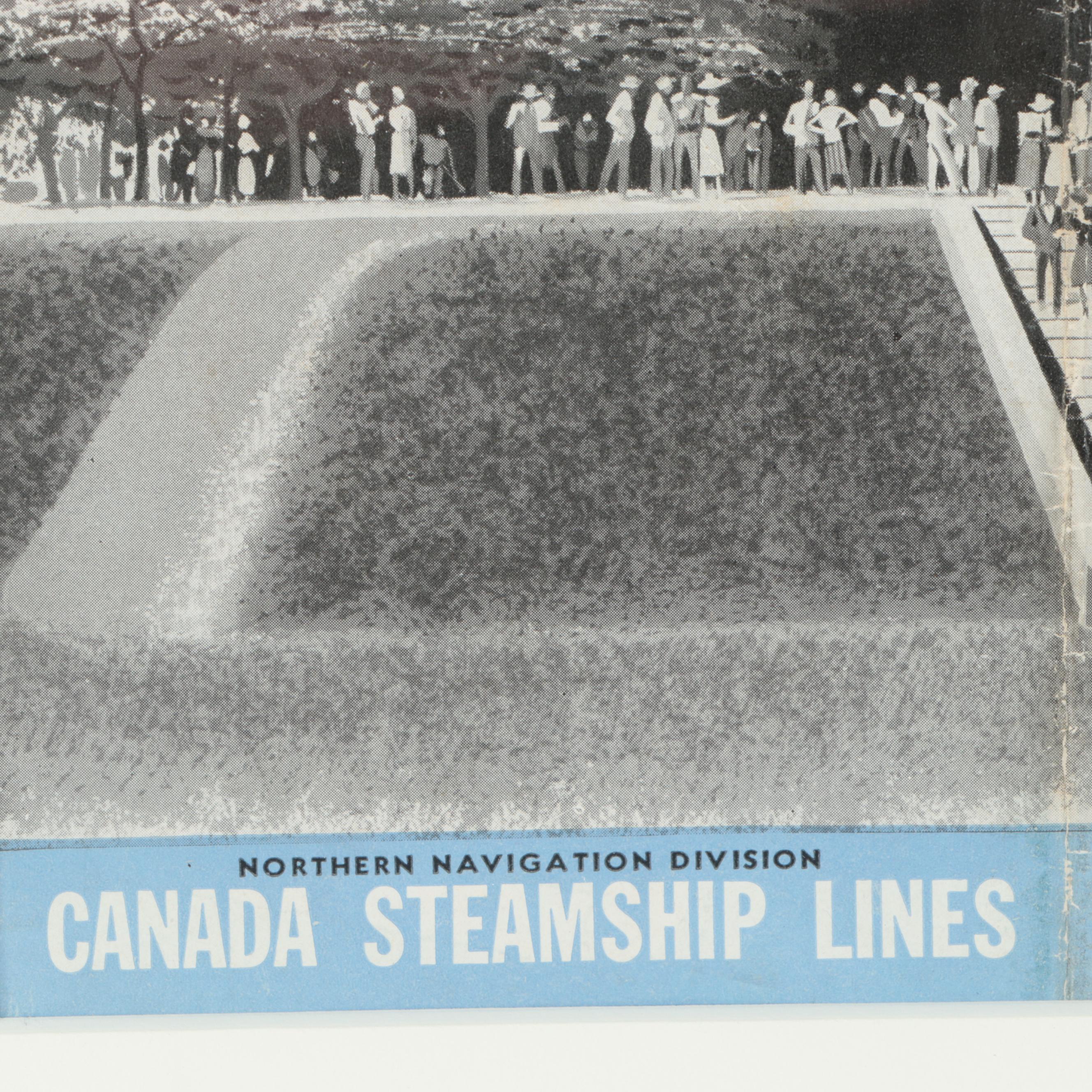 Canada Steamship Lines SS Noronic Advertisement, Postcard and Menu