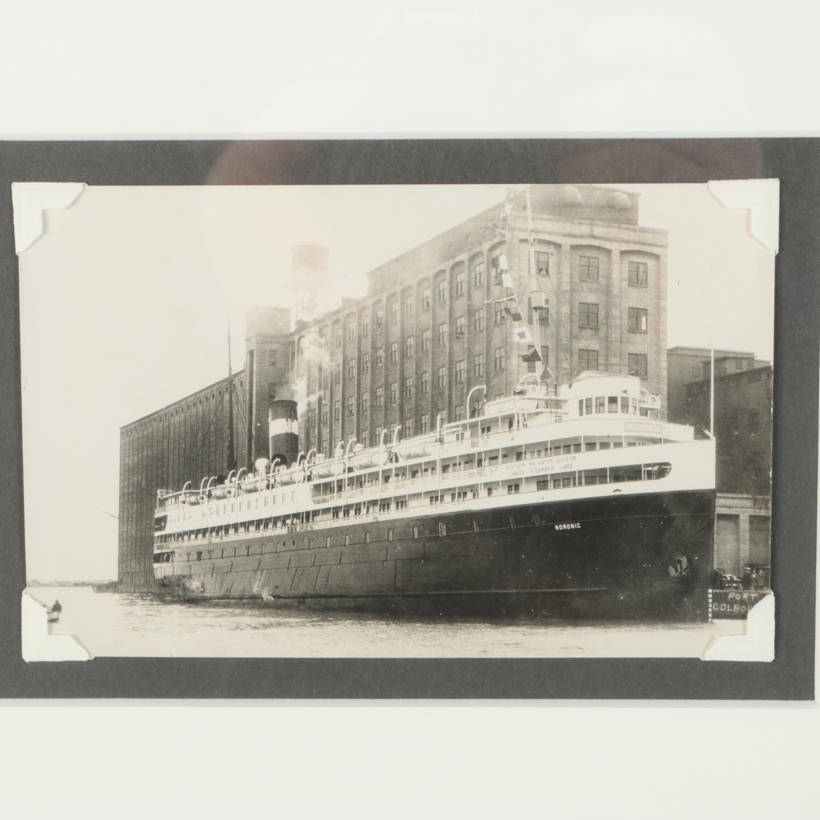 Canada Steamship Lines SS Noronic Advertisement, Postcard and Menu