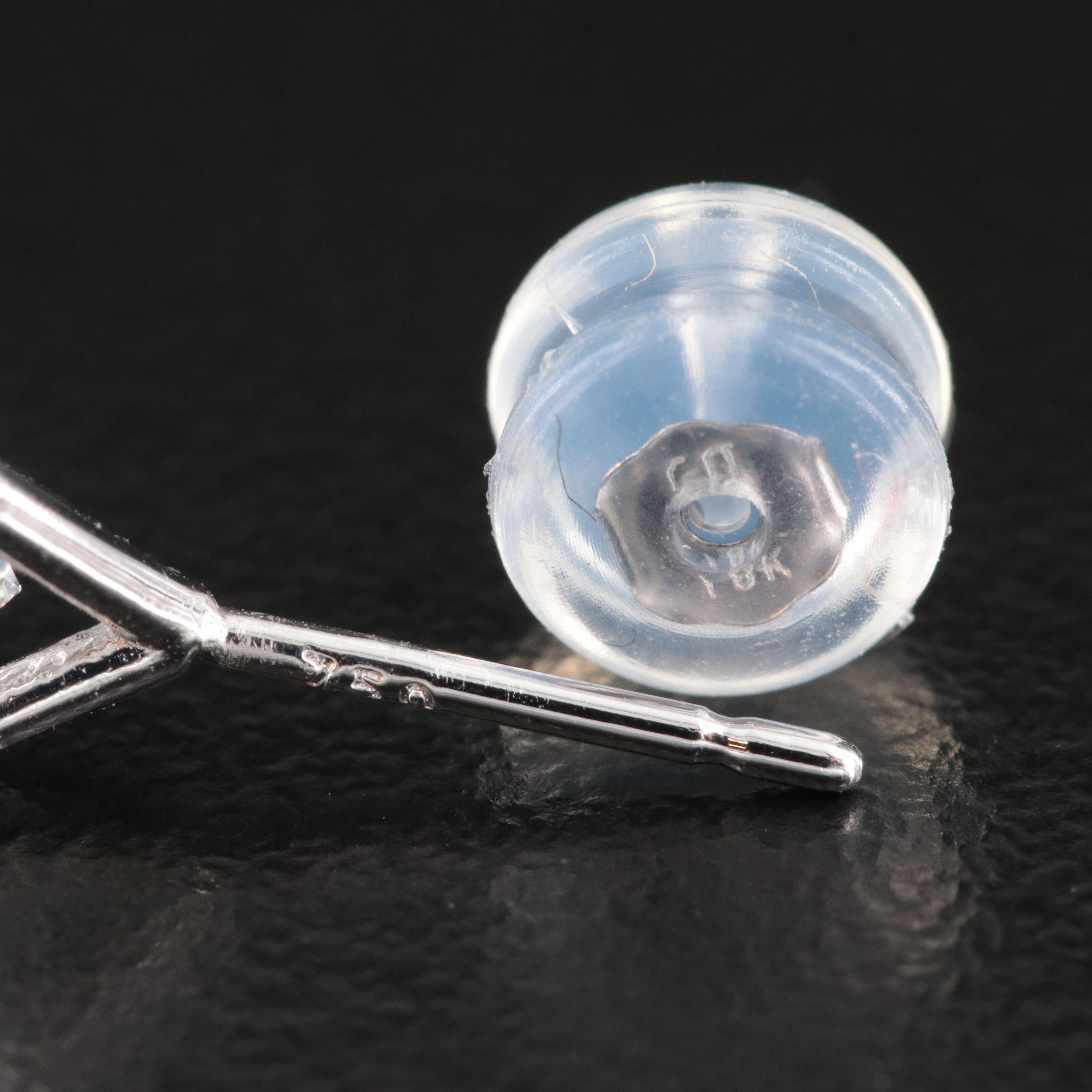 18K 2.00 CTW Lab Grown Diamond Solitaire Earrings