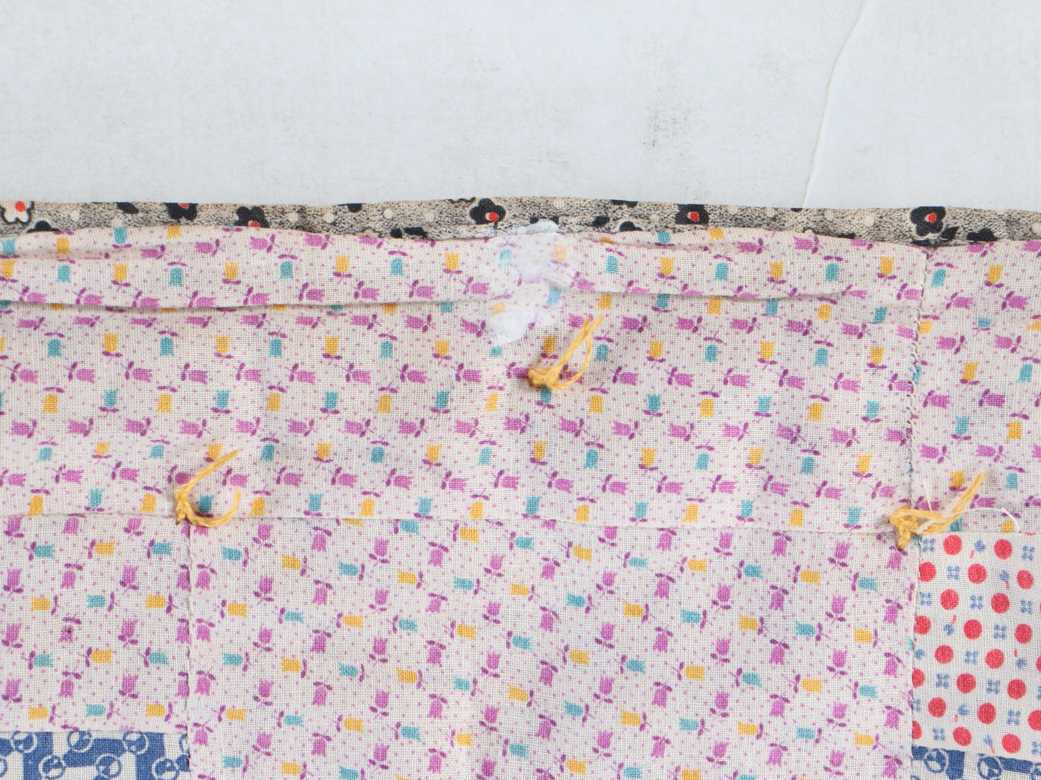 "Disappearing Nine-Patch" Handcrafted Quilt