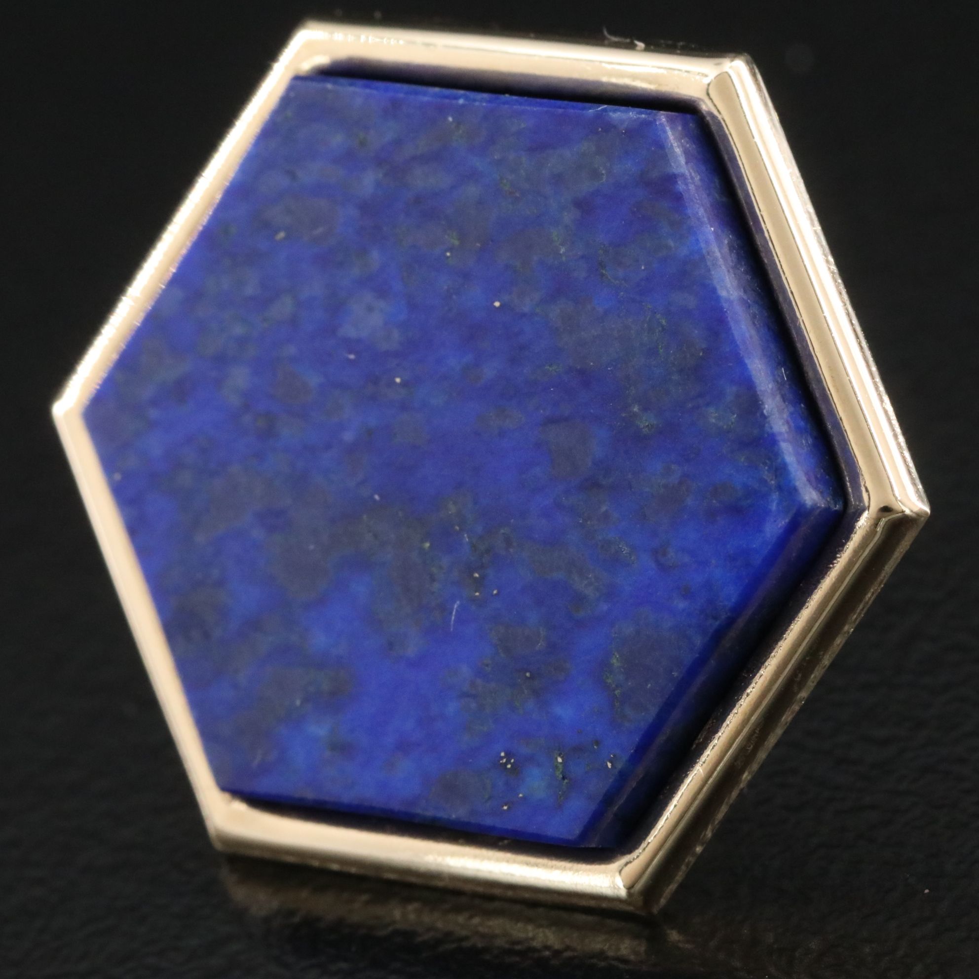 Peter Brams Designs 14K Lapis Lazuli Button Earrings