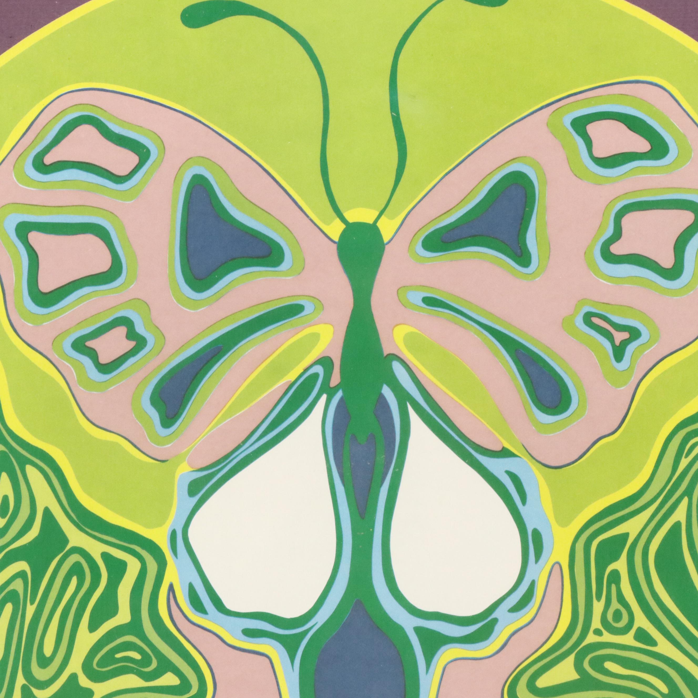 Arts and Crafts Style Offset Lithographic Calendar Print "May"