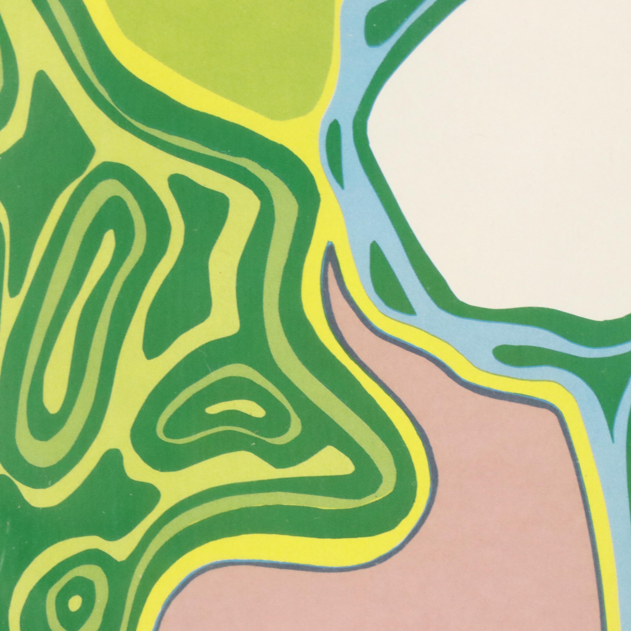 Arts and Crafts Style Offset Lithographic Calendar Print "May"