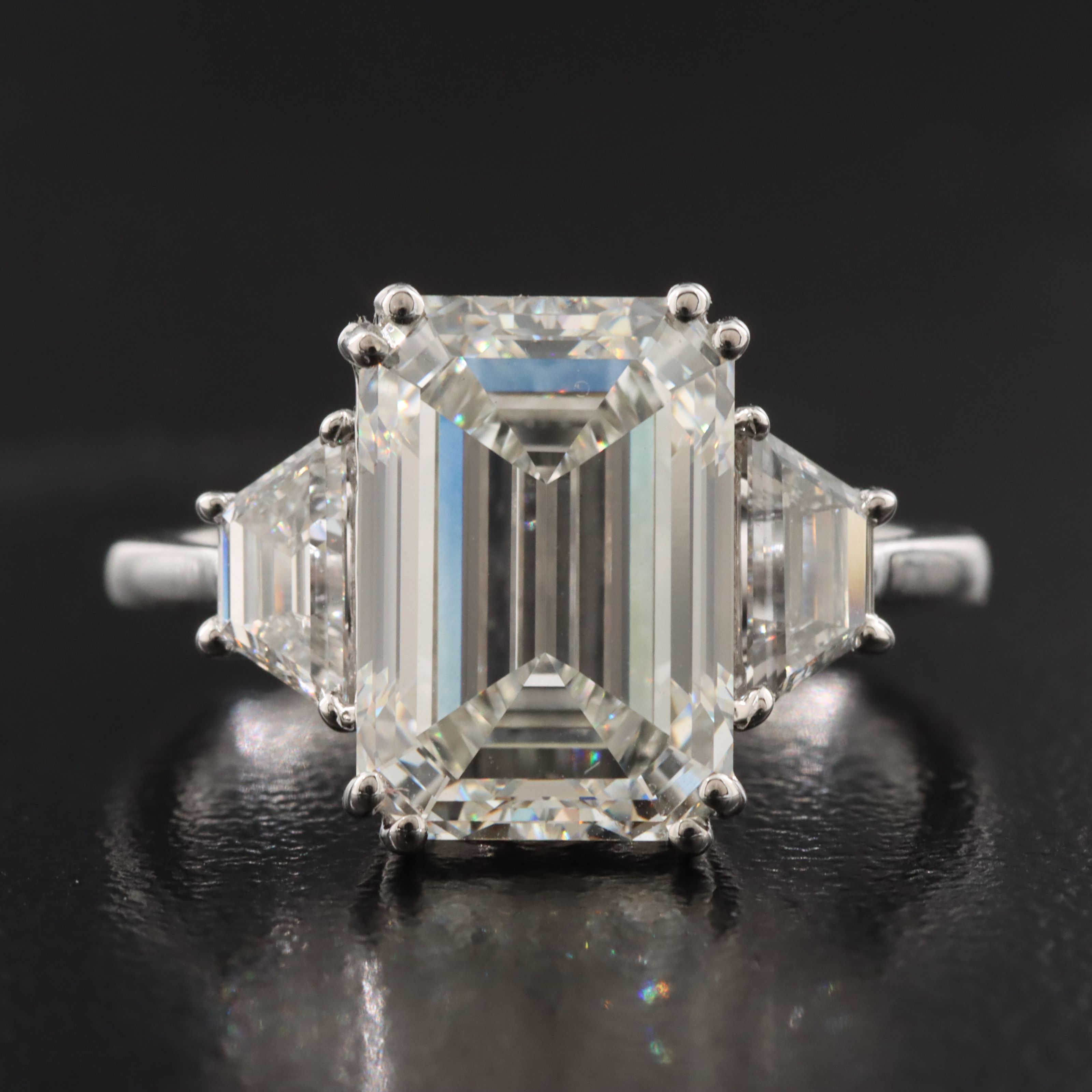 Platinum 6.22 CTW Lab Grown Diamond Ring with IGI Report