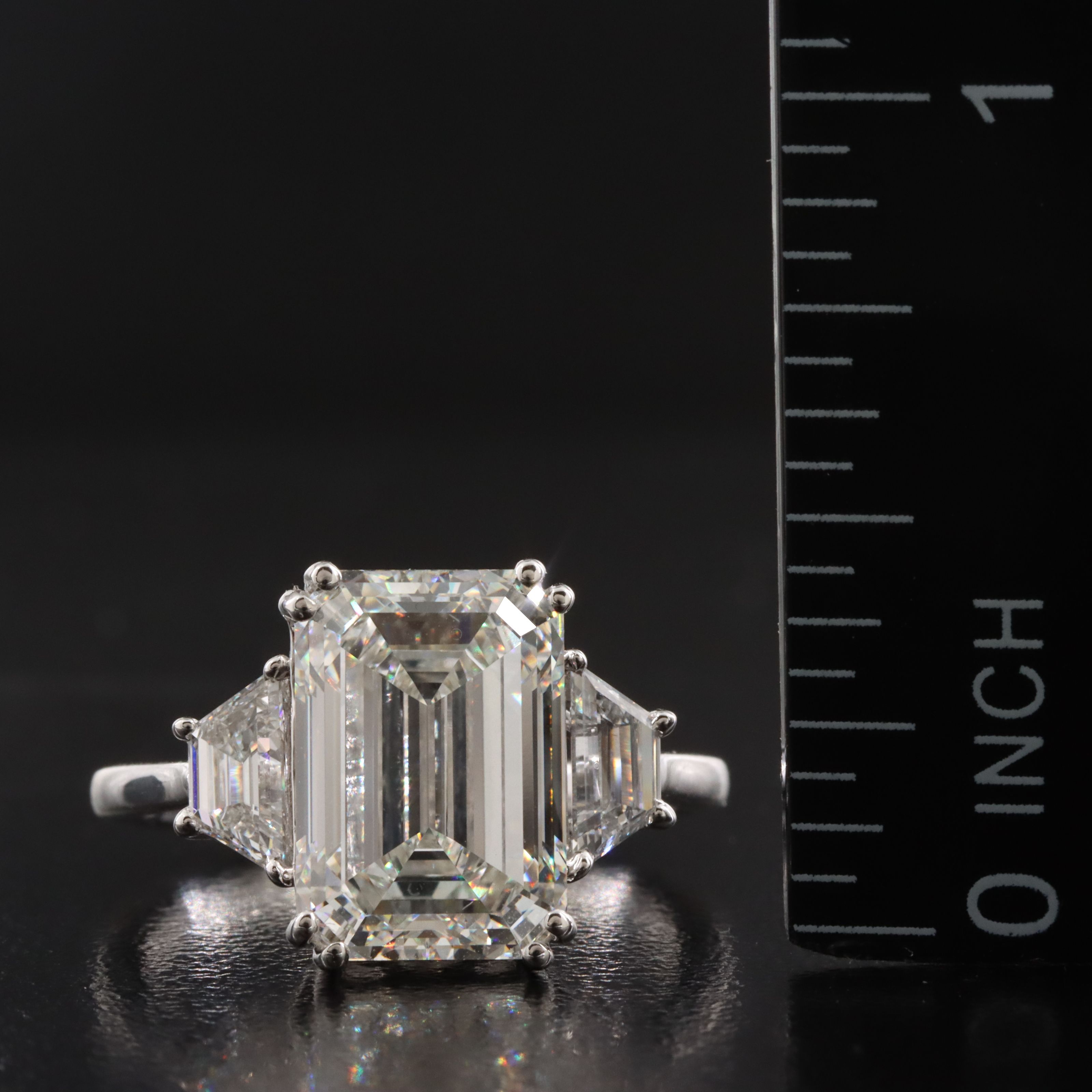 Platinum 6.22 CTW Lab Grown Diamond Ring with IGI Report