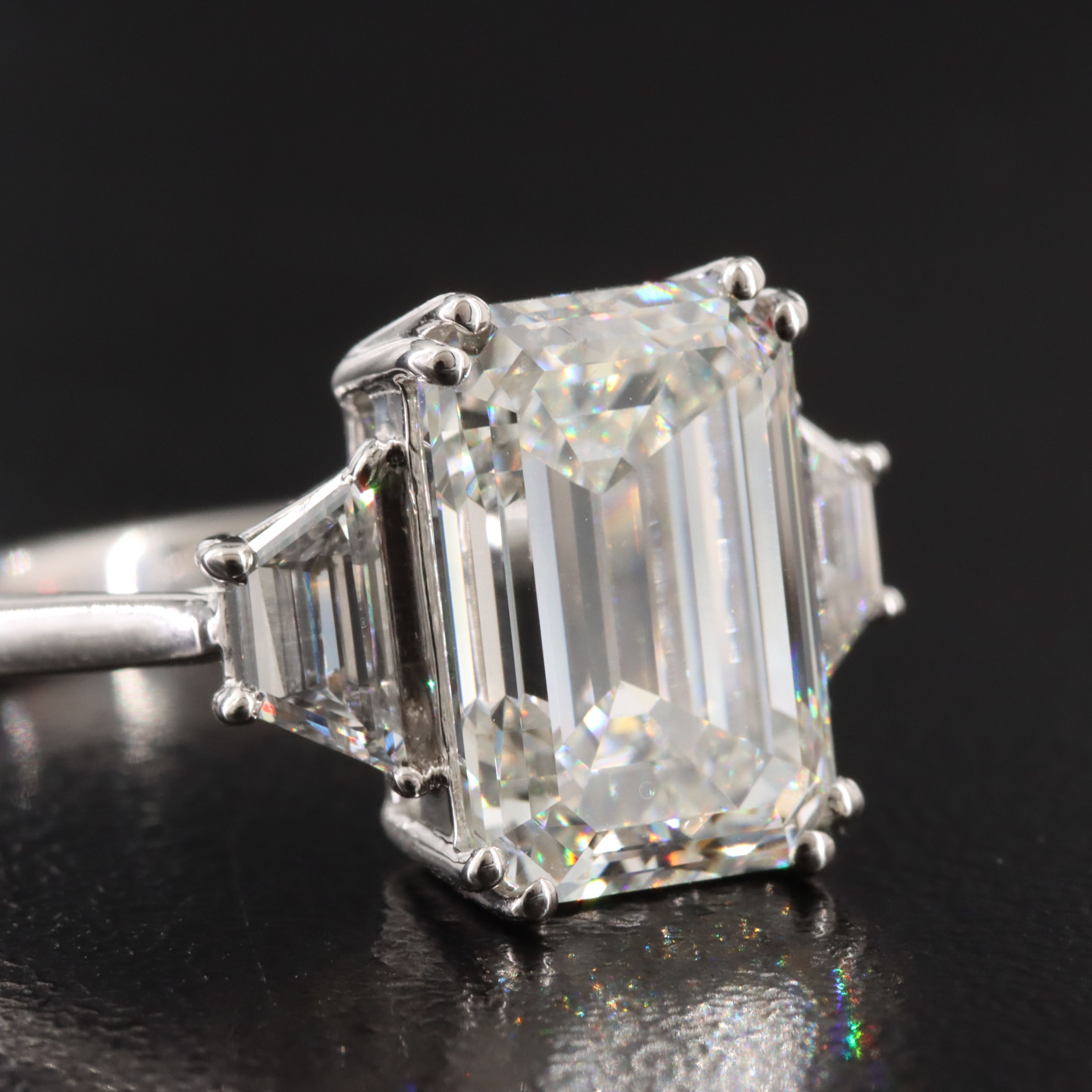 Platinum 6.22 CTW Lab Grown Diamond Ring with IGI Report