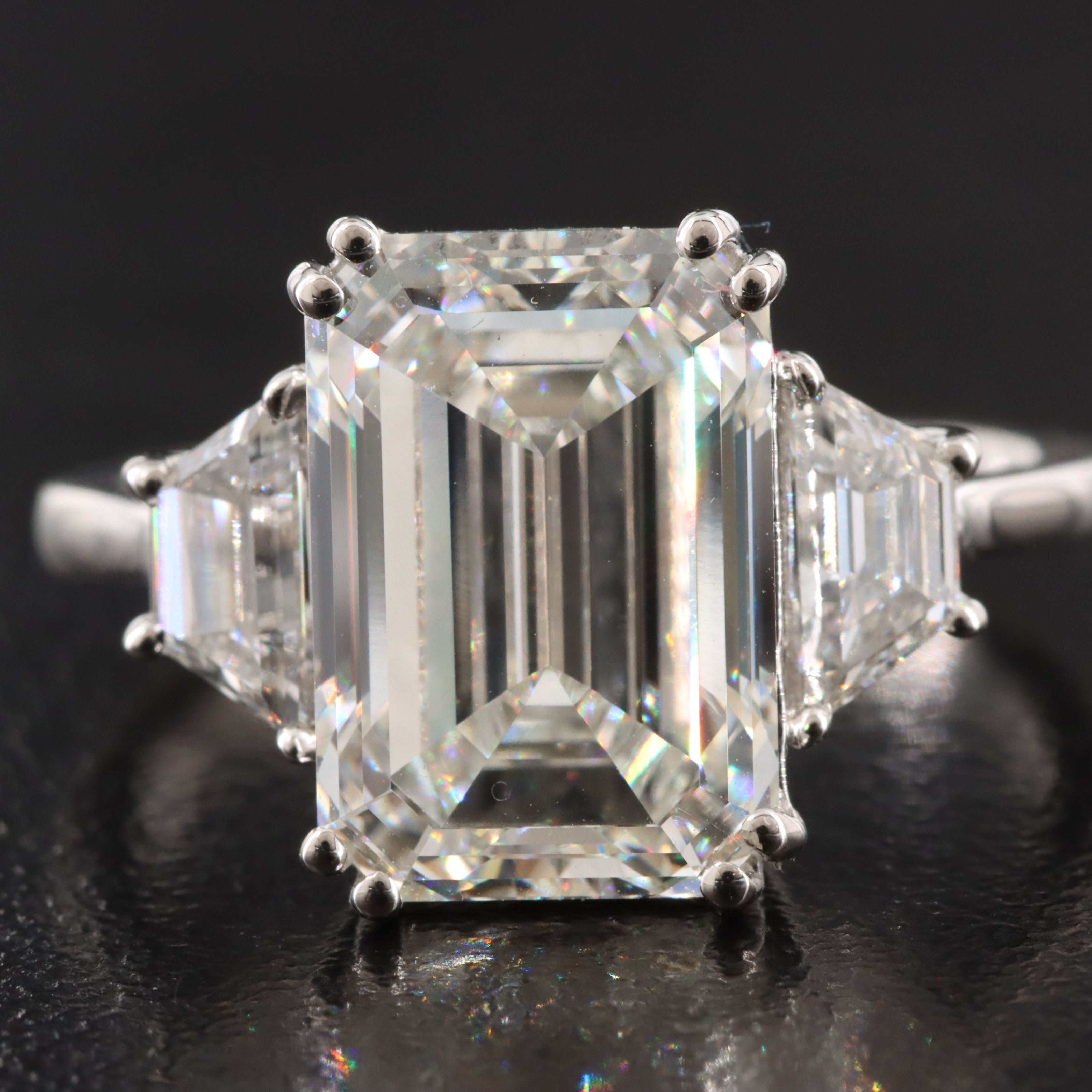 Platinum 6.22 CTW Lab Grown Diamond Ring with IGI Report