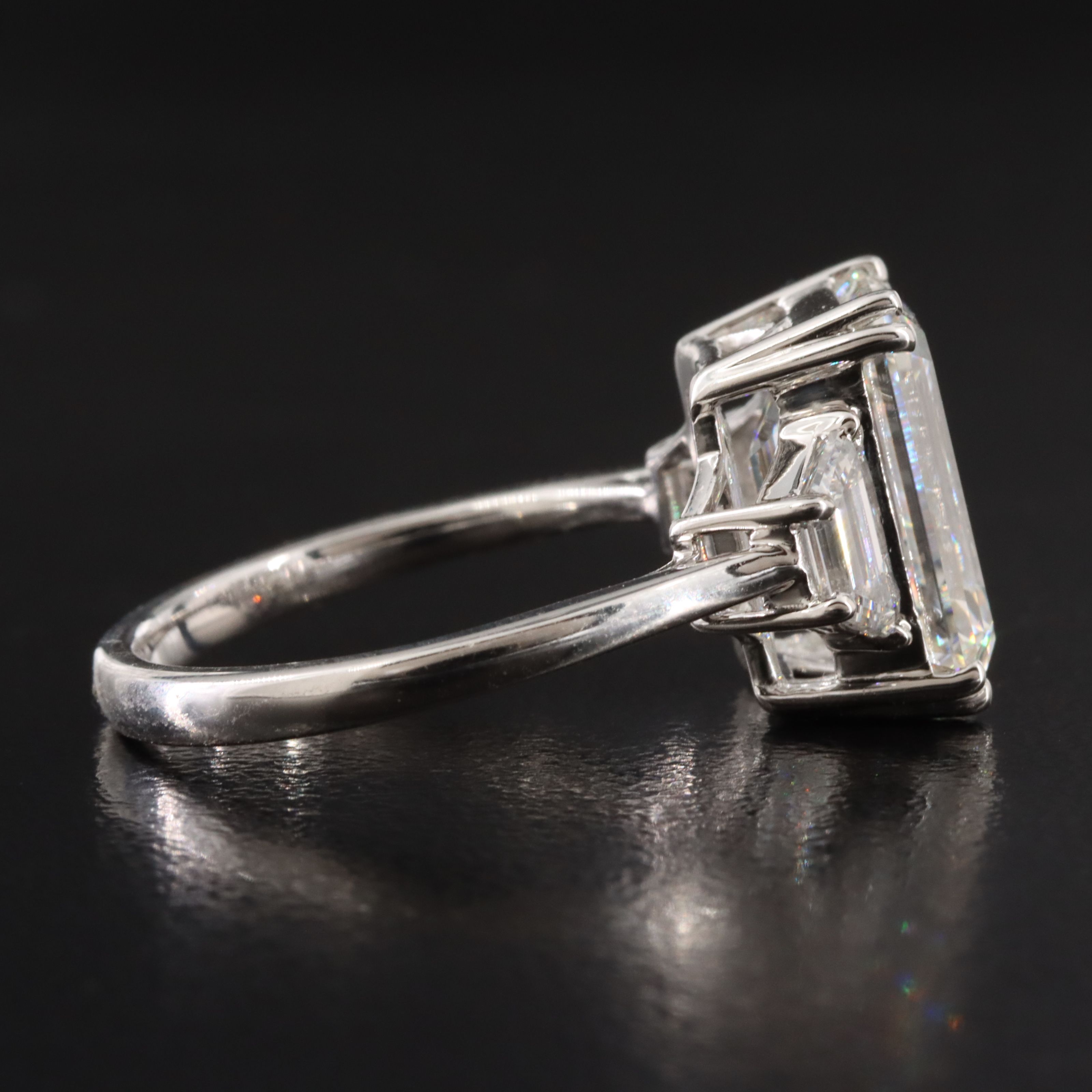 Platinum 6.22 CTW Lab Grown Diamond Ring with IGI Report