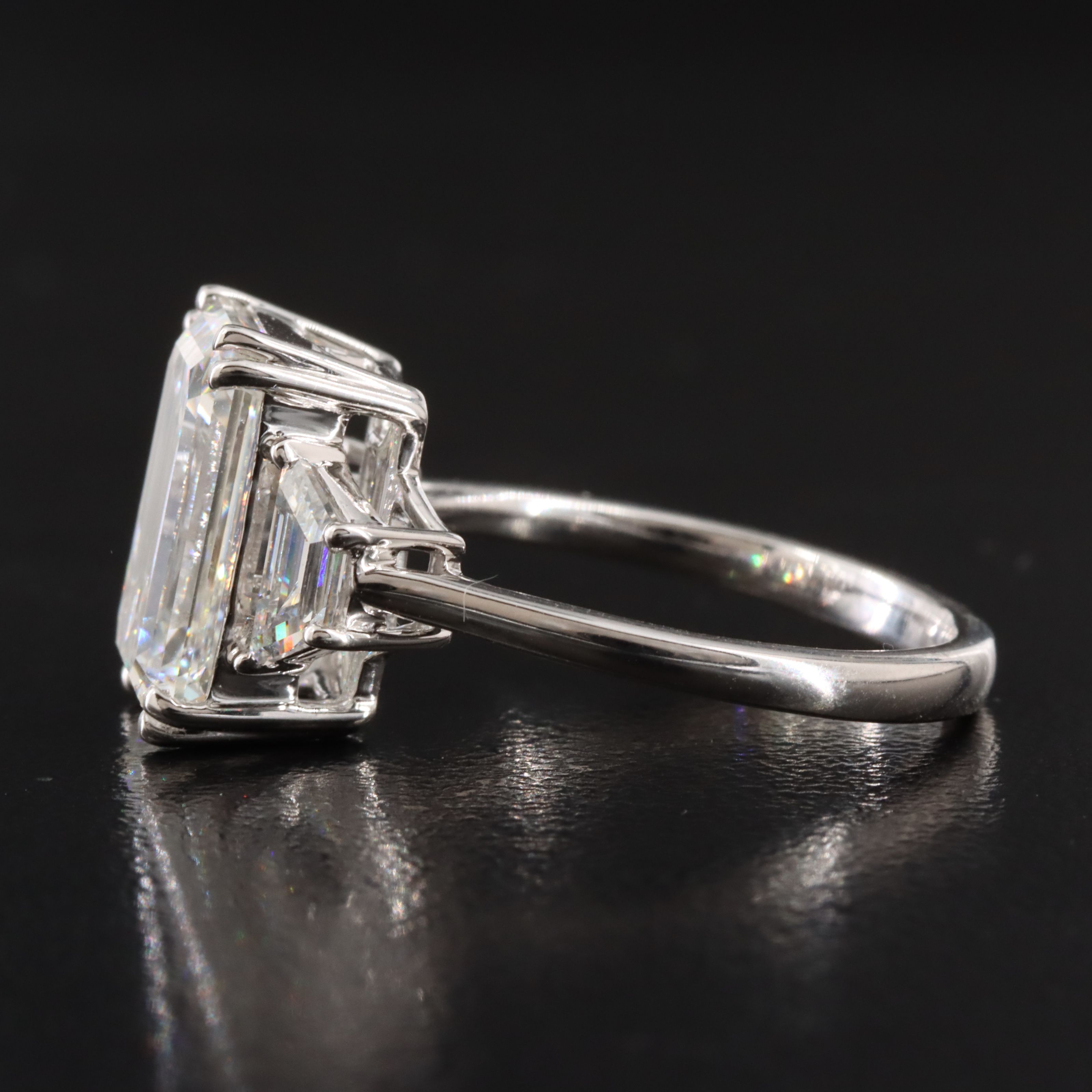 Platinum 6.22 CTW Lab Grown Diamond Ring with IGI Report