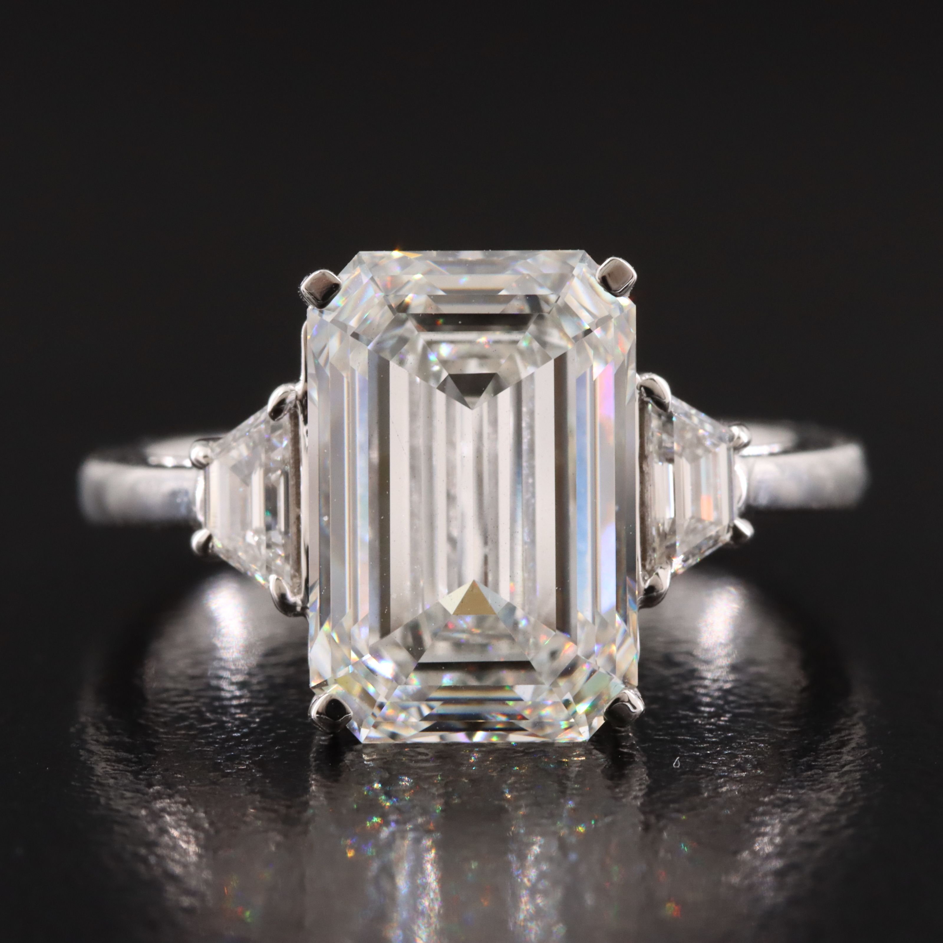 Platinum 5.54 CTW Lab Grown Diamond Ring with IGI Report