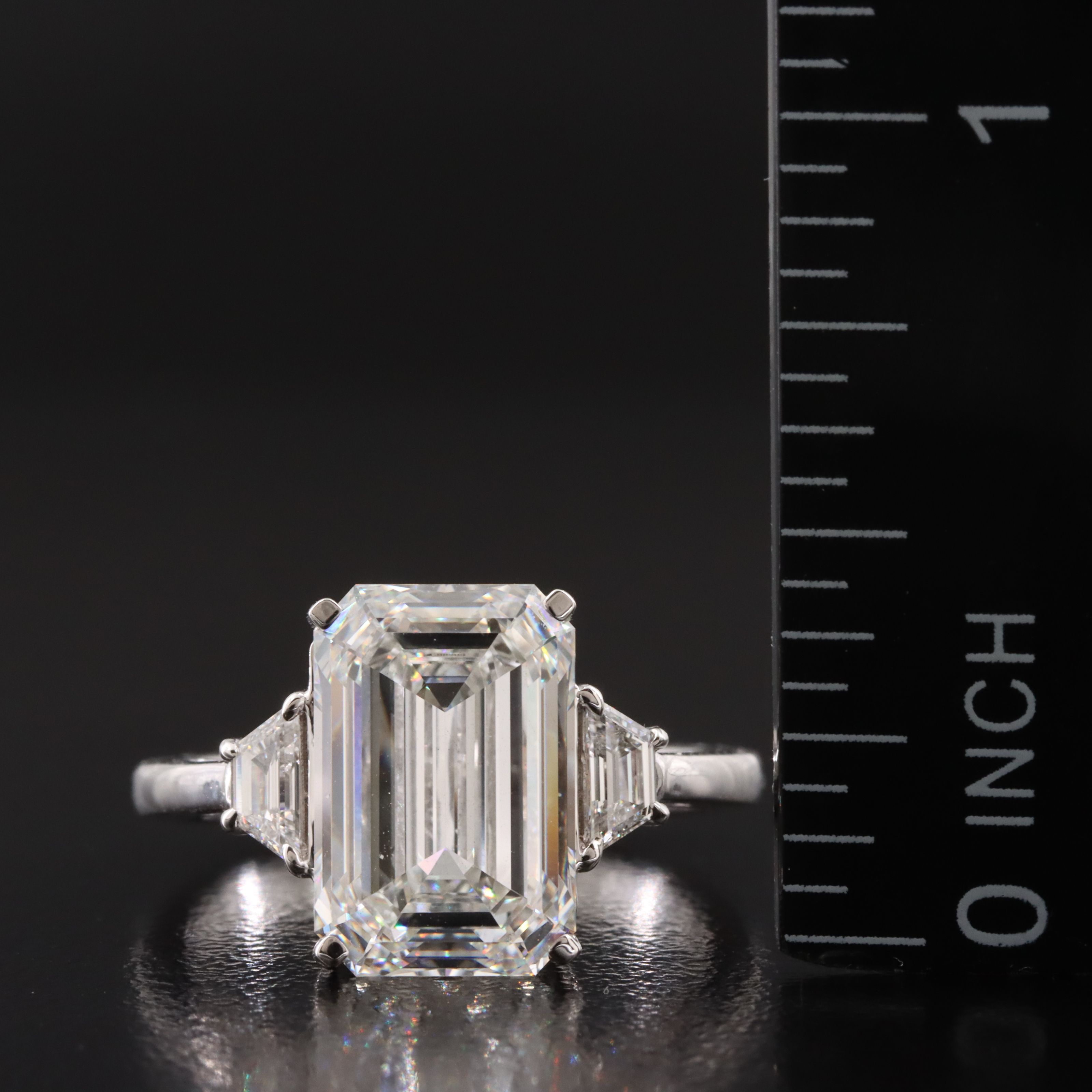 Platinum 5.54 CTW Lab Grown Diamond Ring with IGI Report