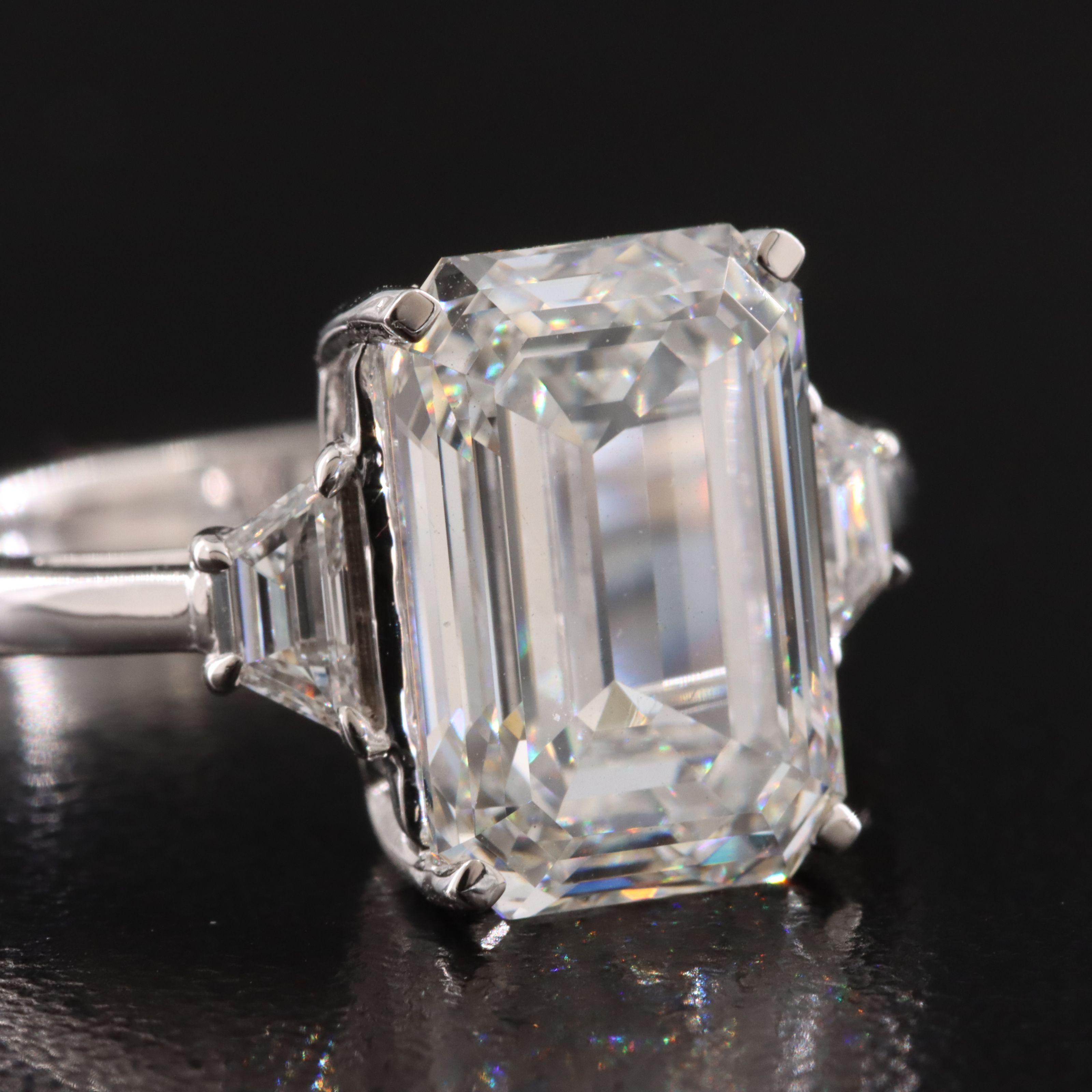 Platinum 5.54 CTW Lab Grown Diamond Ring with IGI Report