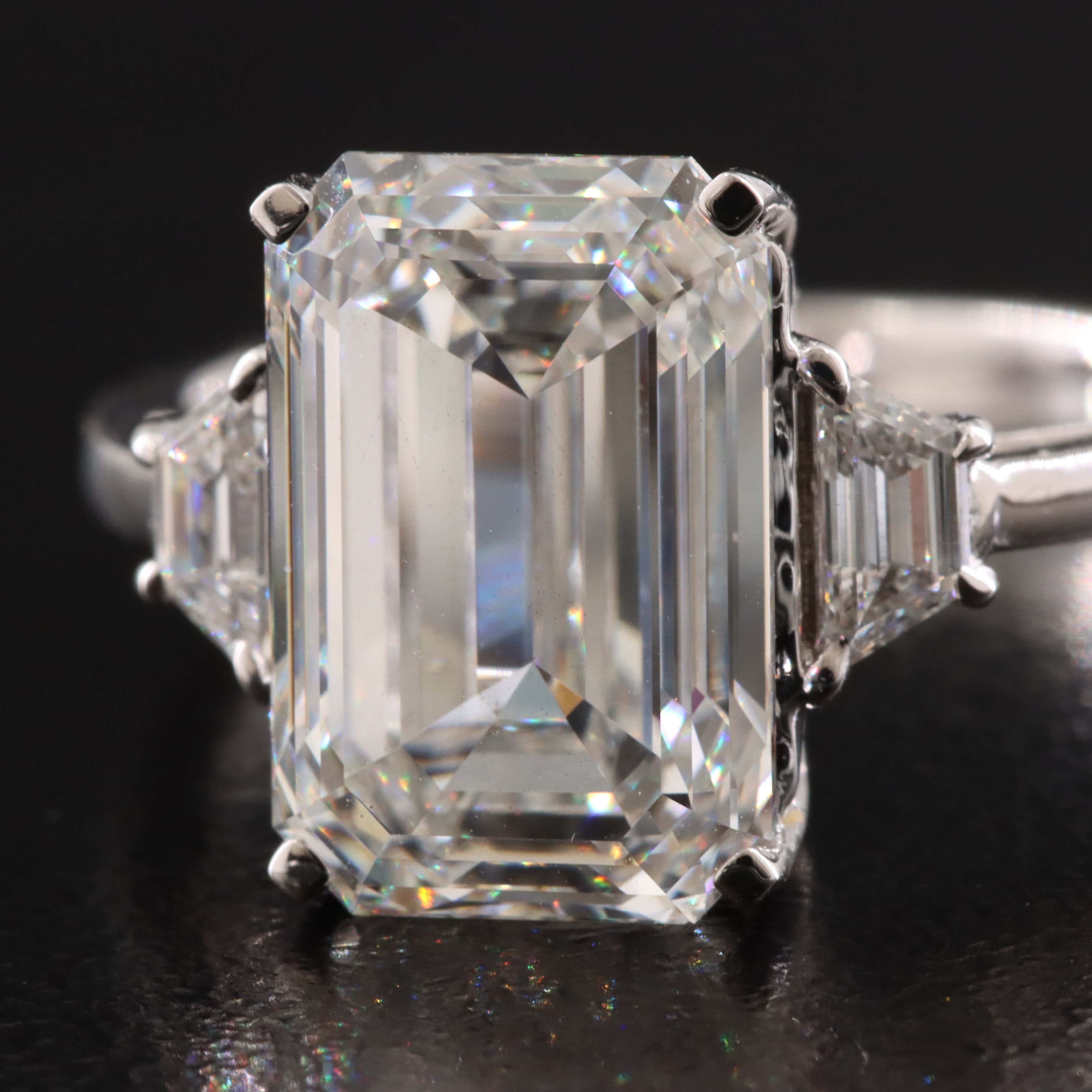 Platinum 5.54 CTW Lab Grown Diamond Ring with IGI Report