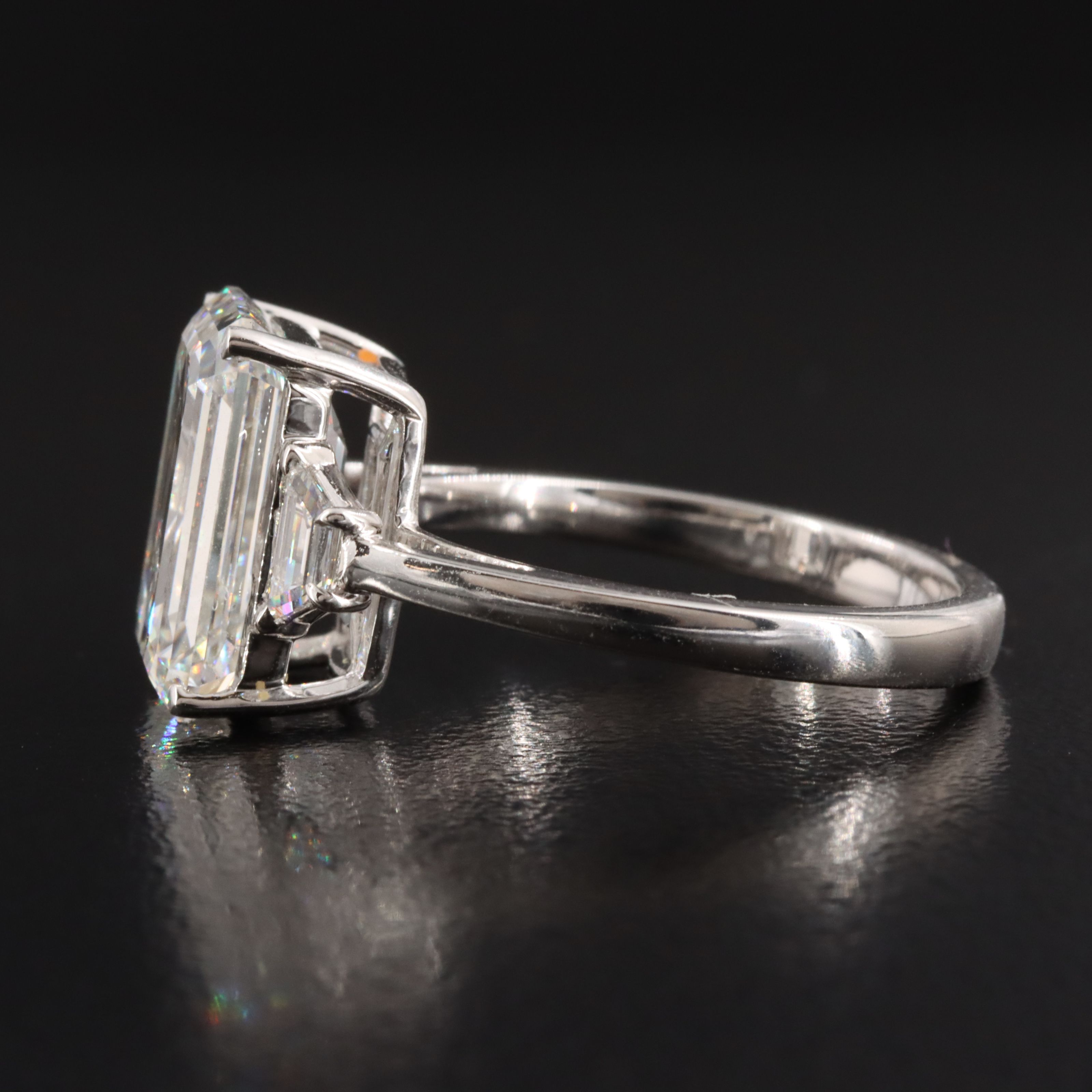 Platinum 5.54 CTW Lab Grown Diamond Ring with IGI Report