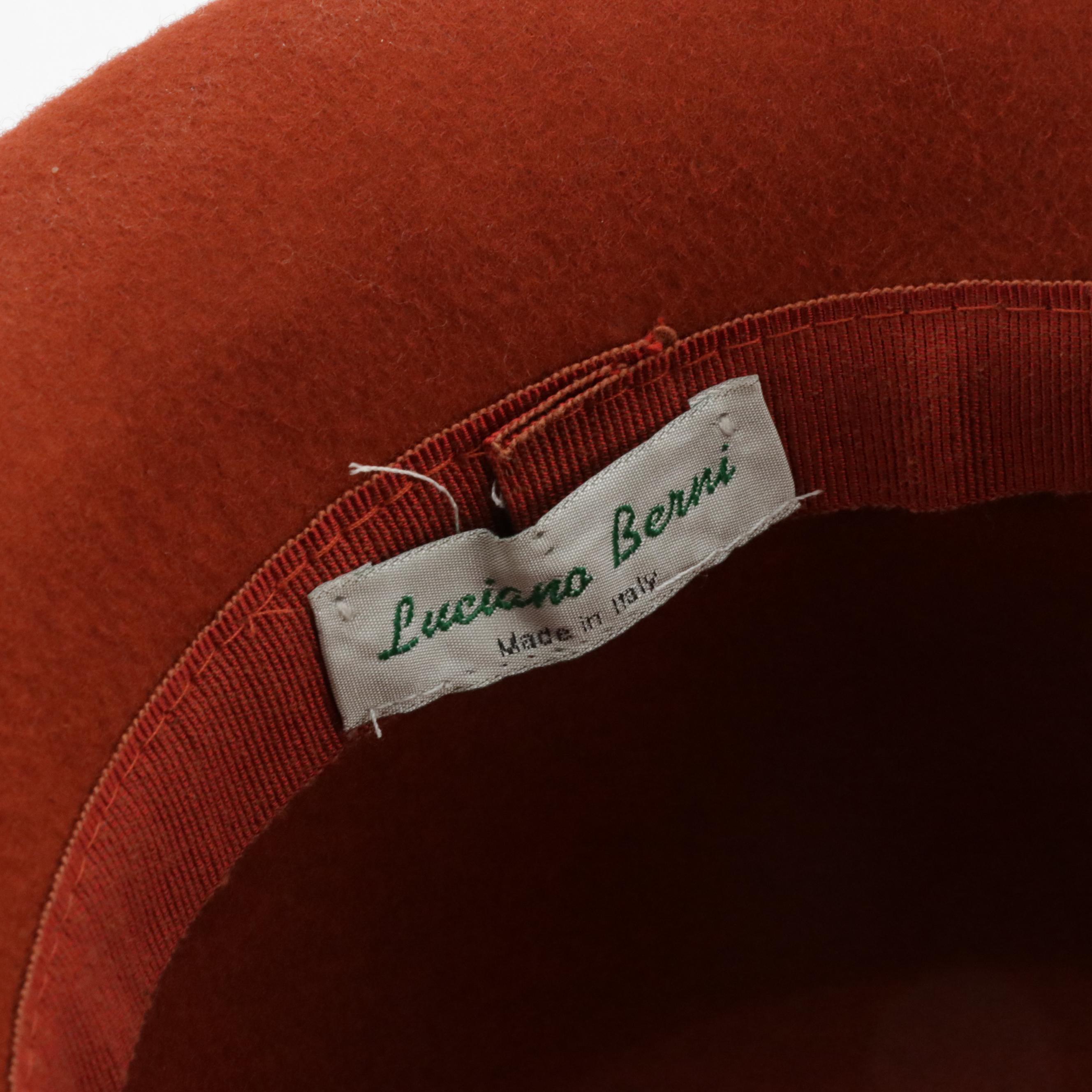 Betmar Pink Straw Rolled Brim Sunhat, Luciano Berni Felted Wool & Other Brim Hat