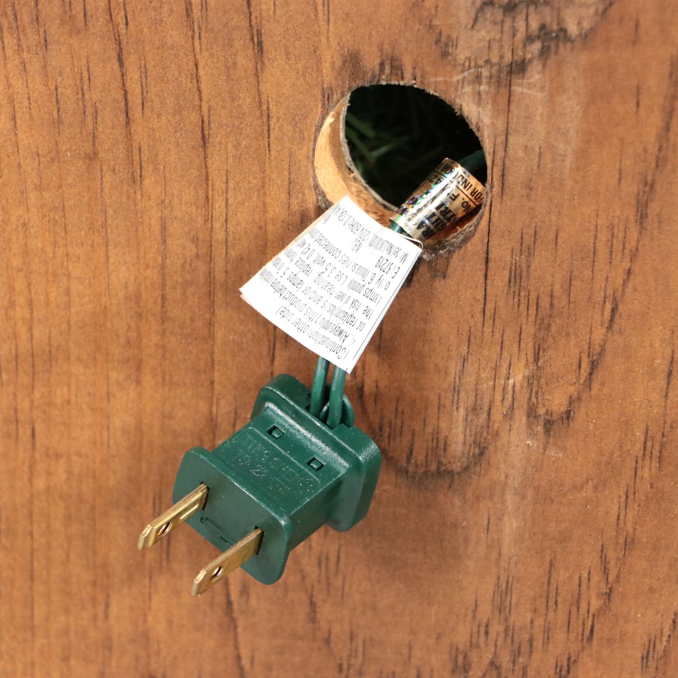 Folk Art Style Illuminated Snowman and Christmas Trees