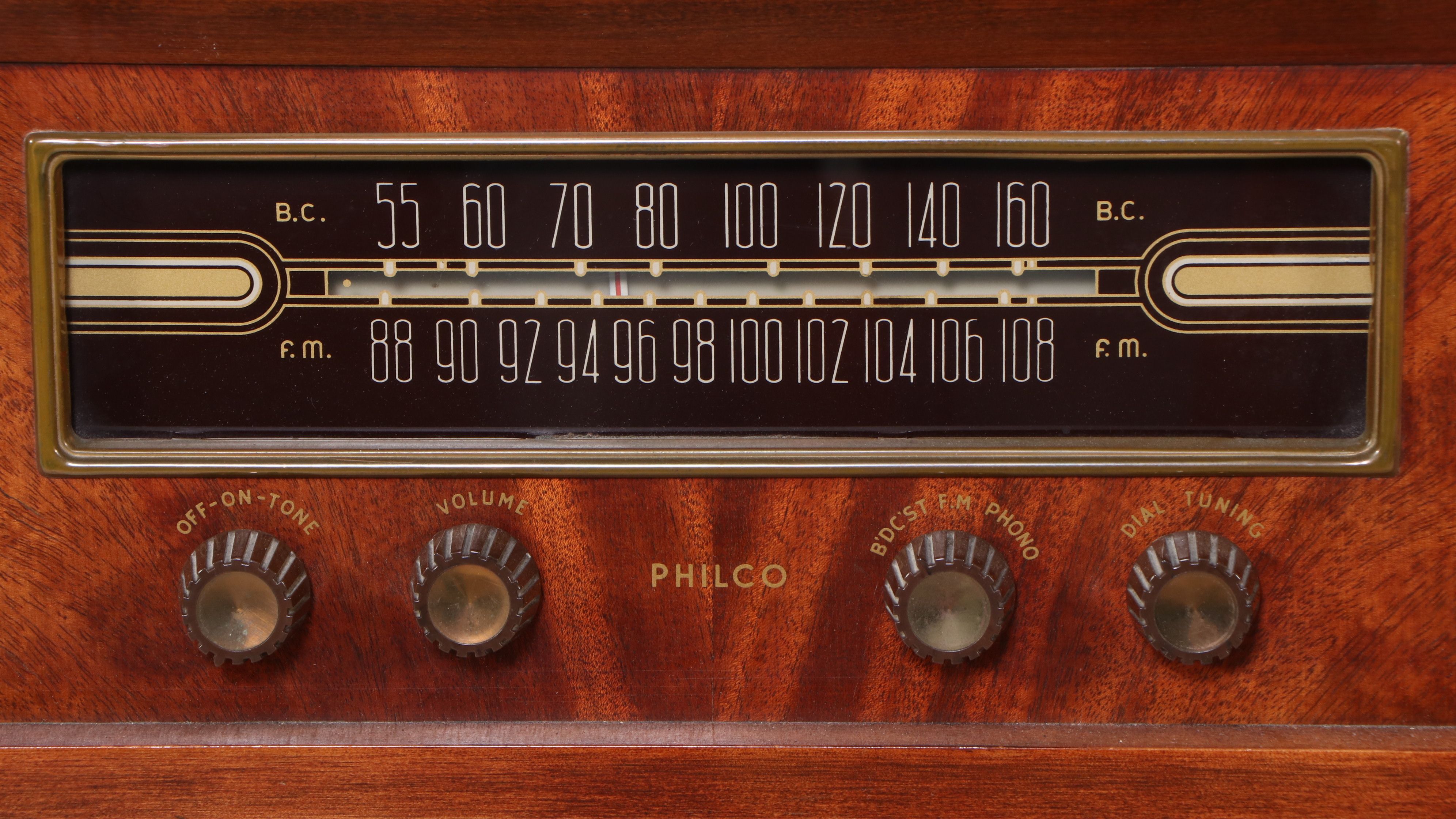 Philco Mahogany Radio Console with Turntable